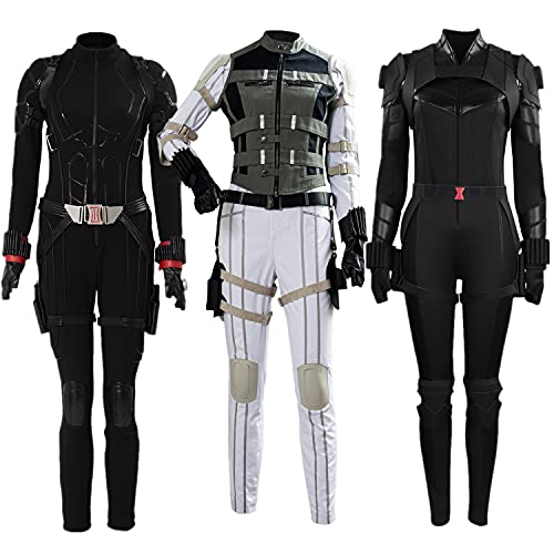 Women's Widow White & Black Cosplay Costume - Agent Soldier Halloween Outfit | Deluxe Cosplay Suit for Comic Con, Halloween Parties & Themed Events