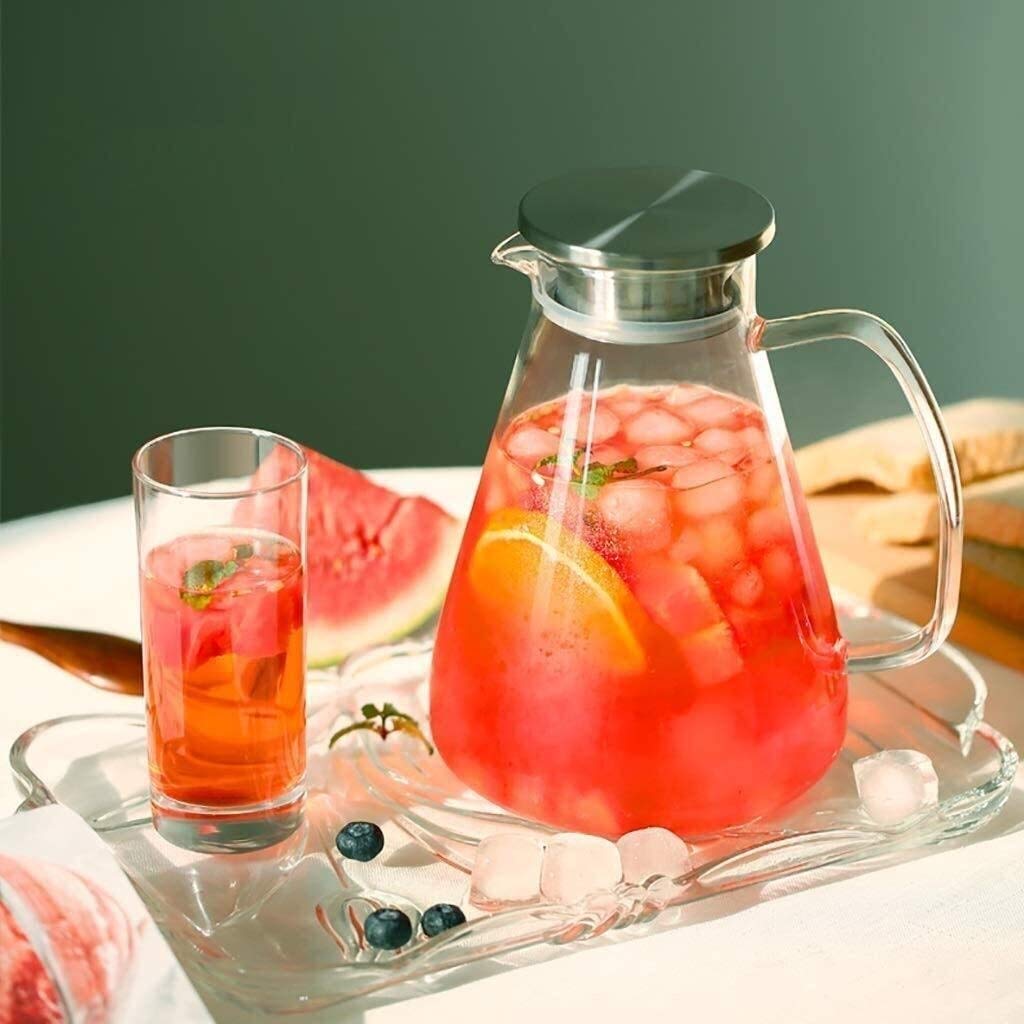 JHSHENGSHI Reusable Glass Bottle & Teapot Set - BPA-Free, Eco-Friendly Drinkware for Tea, Water & Juice - Perfect Gift for Home, Office & Outdoor Use
