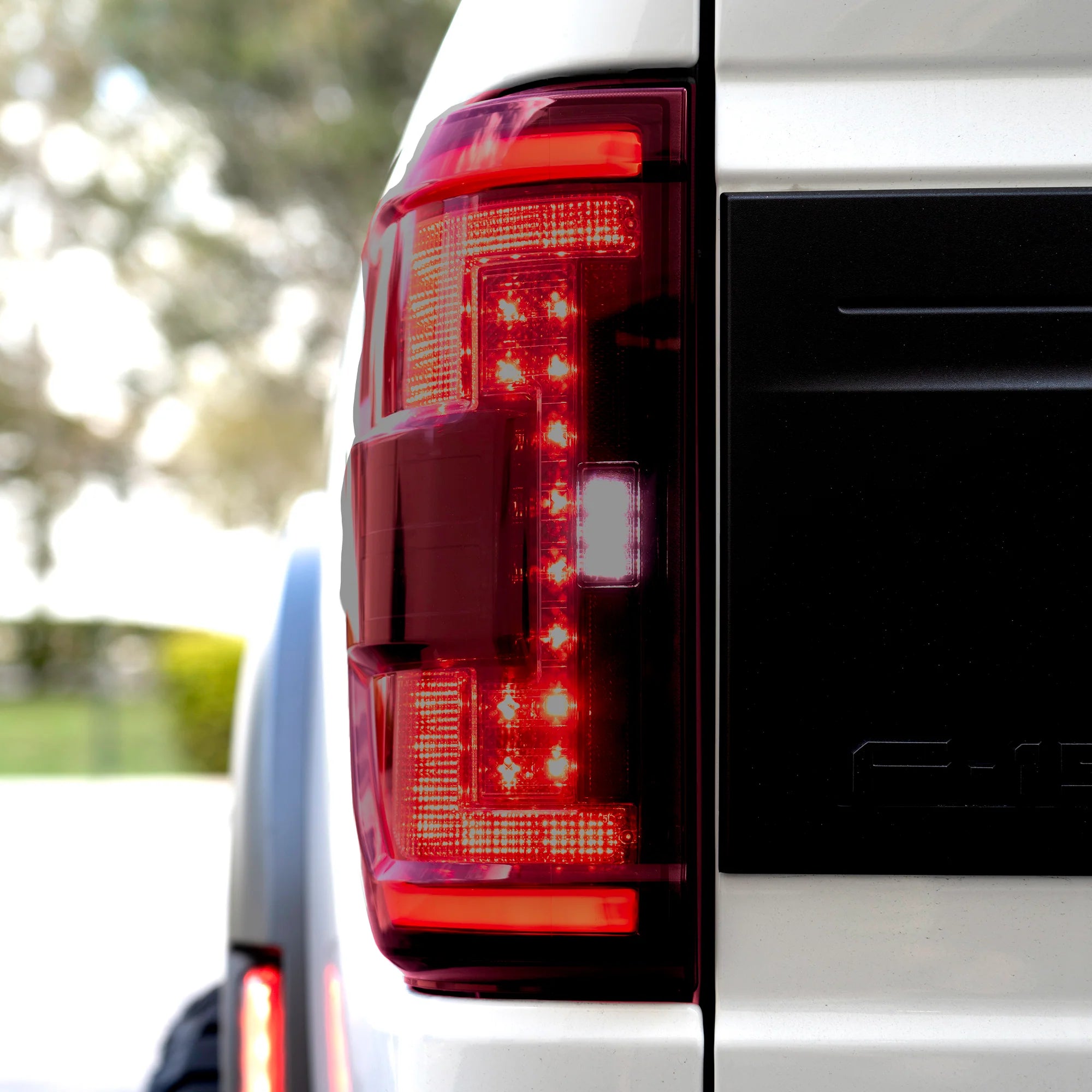 Ford F150 & Raptor 2021-2023 OLED Tail Lights with Red Lens - Direct Replacement for OEM Halogen Style with Blind Spot Warning System & Startup Light Sequence - Perfect for Off-Roading & Night Driving