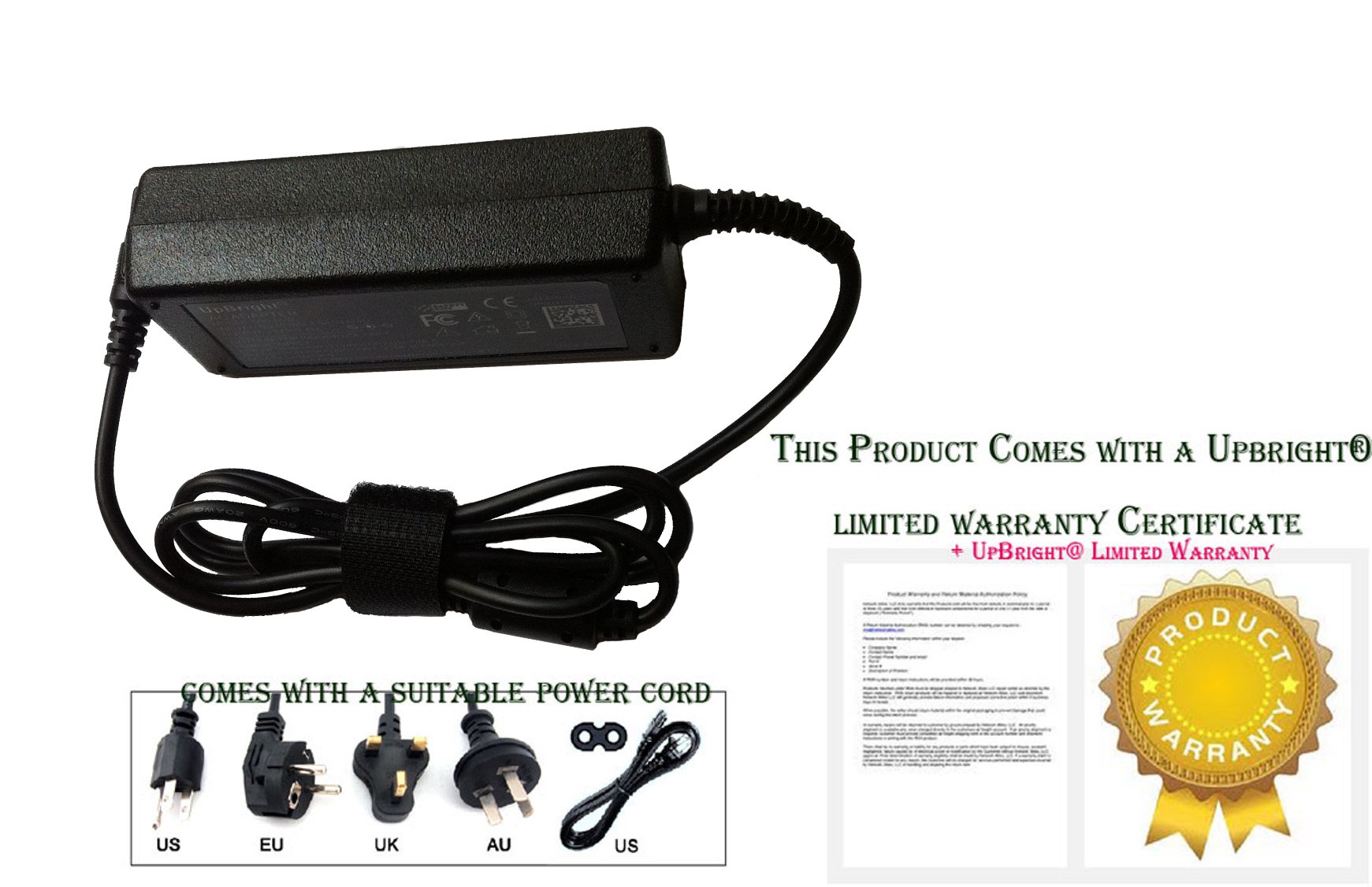 UpBright 48V AC/DC Adapter Power Supply for Amcrest NV4108E NV1104E 8-Channel NVR PoE Network Video Recorder - 48VDC Switching Power Cord Charger PSU - Ideal for Home & Office Security Surveillance Systems