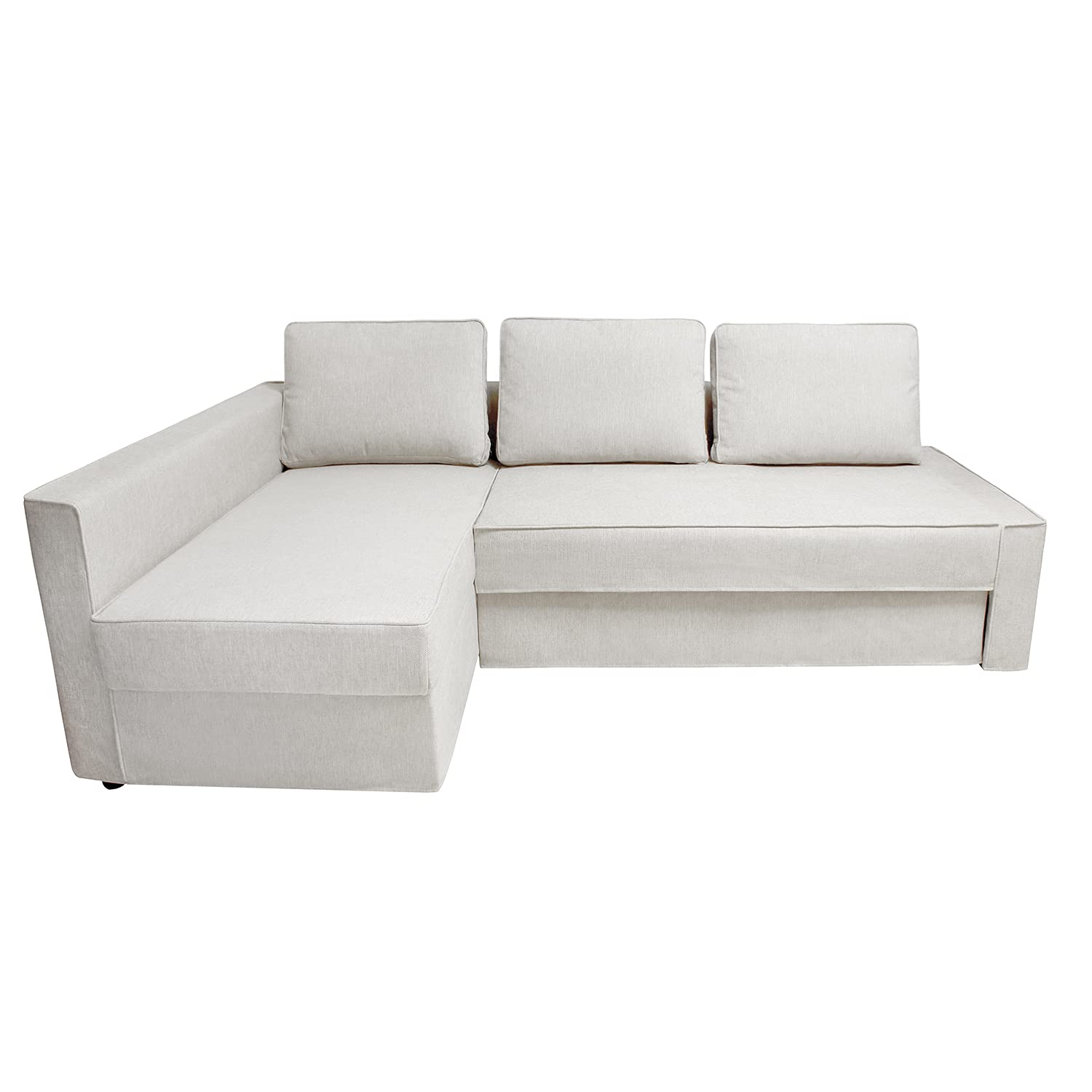 CRIUSJA Sofa Cover for IKEA Friheten Sleeper Sectional - Stretchable Couch Slipcover with Cushion & Pillow Covers - Left Chaise Design (8018-14) - Perfect for Living Room, Apartment & Small Space Decor