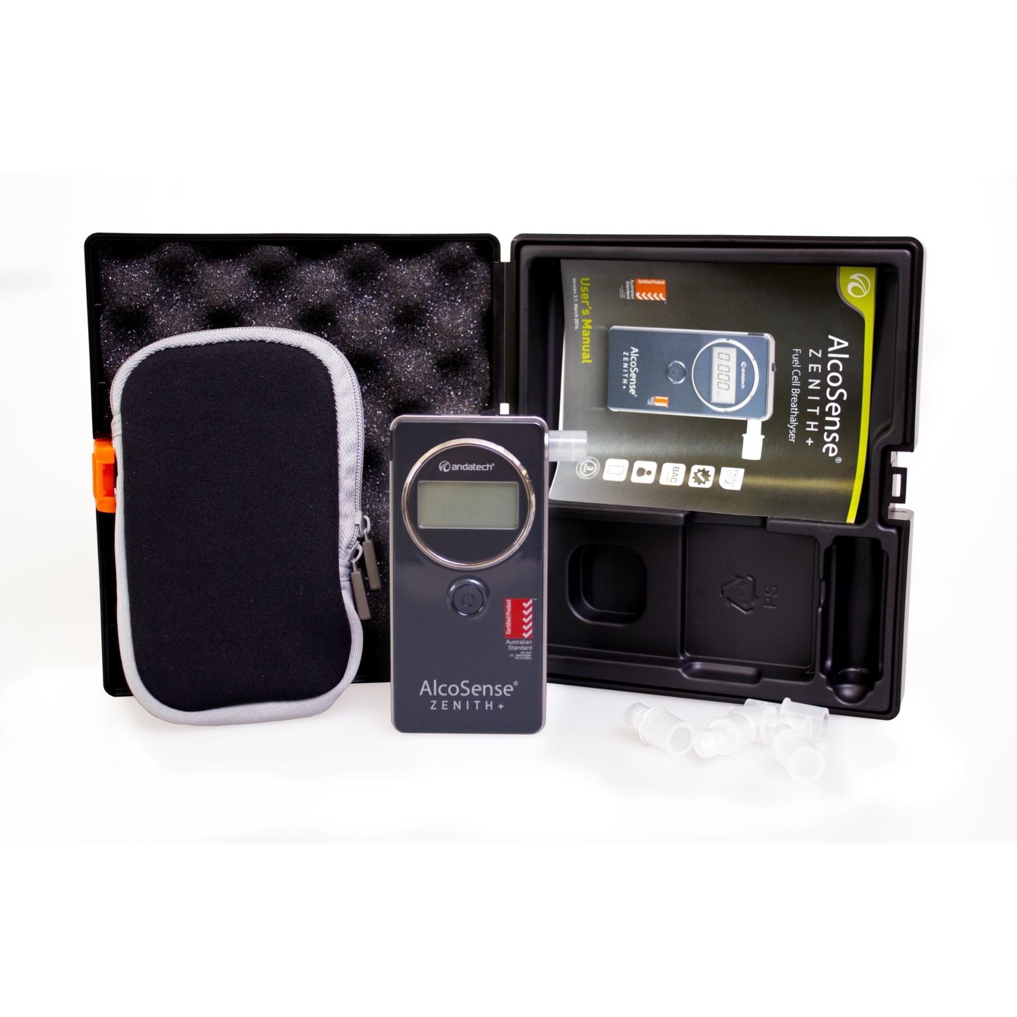 Andatech Alcosense Zenith+ Personal Breathalyser - Professional Grade Alcohol Tester with High Accuracy for Home, Office & Road Safety Use