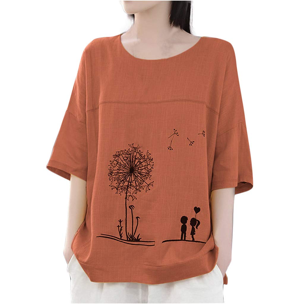 Plus Size Black Camisole Print T-Shirt | Short Sleeve Cotton Linen Blouse for Women | Casual Summer Top for Work & Weekend Outfits