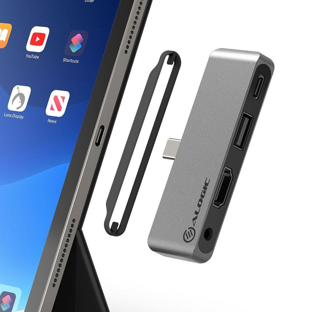 ALOGIC 4-in-1 USB C Hub with HDMI - Multi-Port Adapter for MacBook, iPad, Laptop - Perfect for Home Office, Travel & Presentations