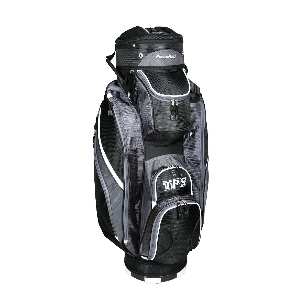 Powerbilt TPS 5400 Black/Charcoal Golf Cart Bag - Lightweight & Durable Stand Bag for Men & Women, Perfect for Golf Course & Driving Range Use