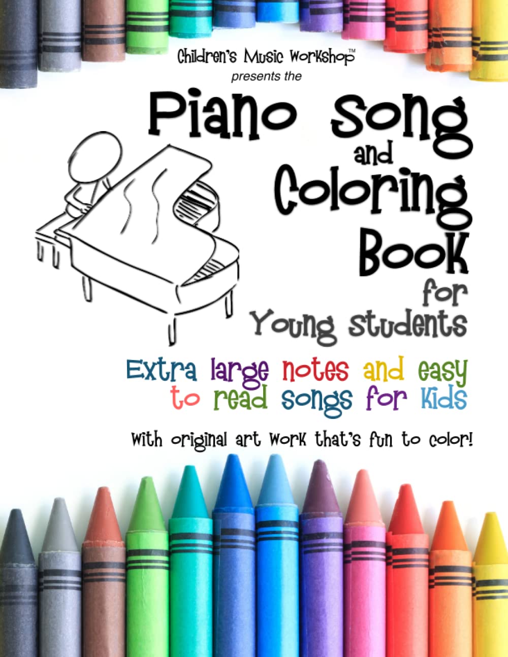 **Piano Song and Coloring Book for Kids - Extra Large Notes, Easy to Read Songs | Fun Music Learning & Creative Play (Piano Books by Music Fun Books) | Perfect for Beginners, Home Practice & Classroom Activities**