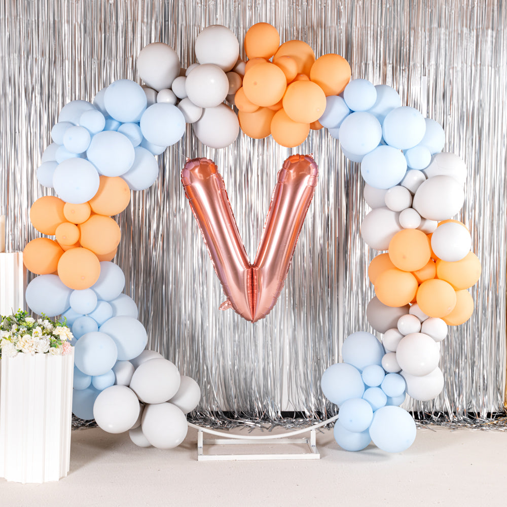 Rose Gold Mylar Letter V Balloon - 40