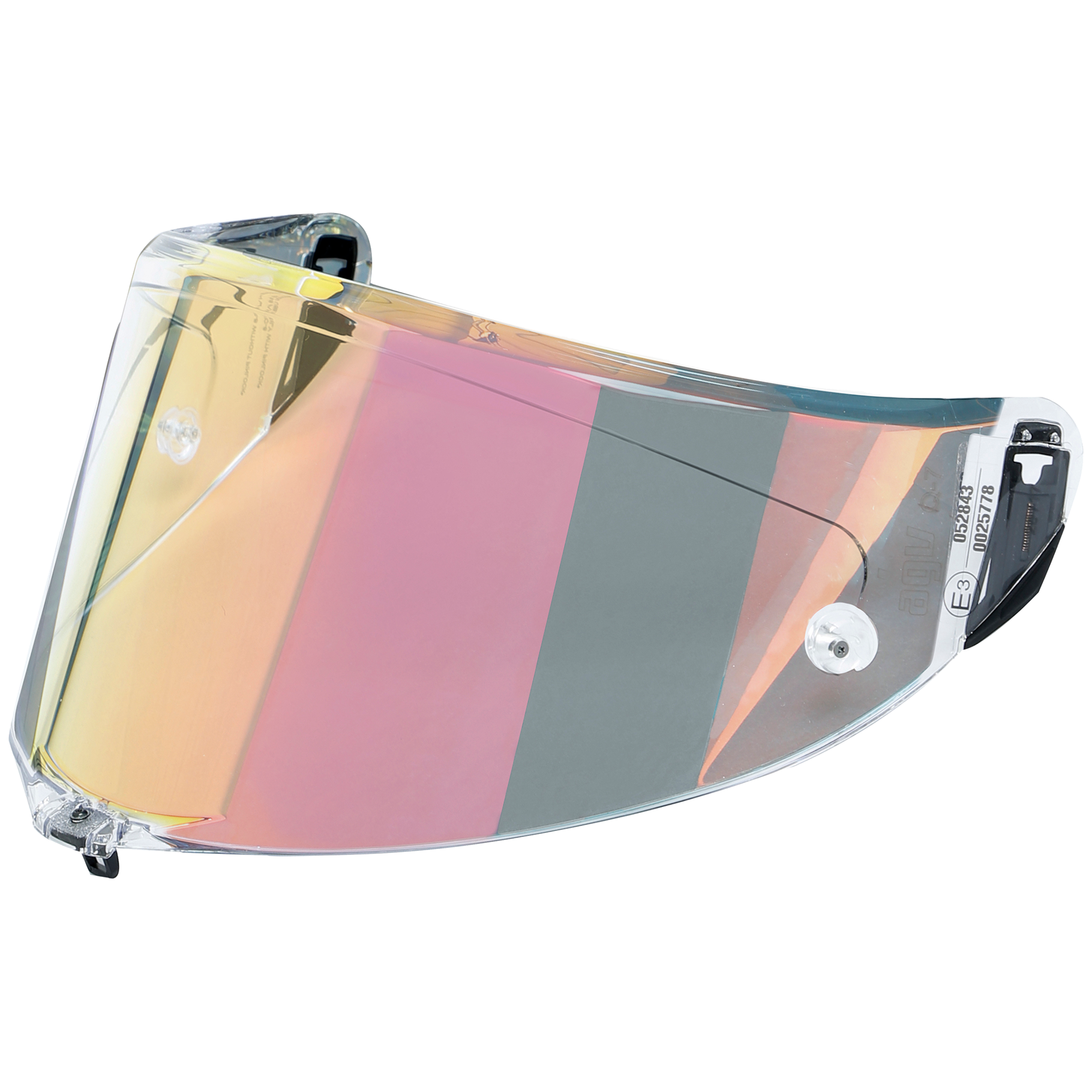 AGV Race 3 Motorcycle Helmet Visor - ECE 22.06 Certified Rainbow Tinted Shield for Racing & Street Riding - Enhanced Visibility & UV Protection