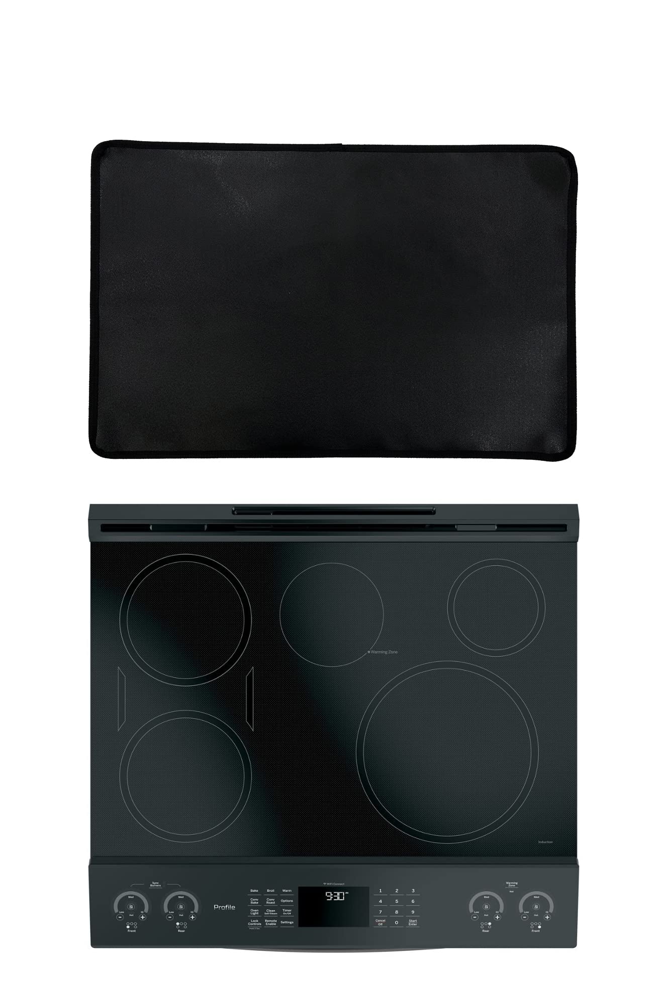 Custom Electric Stove Cover for GE General Electric & Induction Ranges - Expand Counter Space, Protect Stove Top from Scratches - Type 1 (Model No. in Description) - Perfect for Kitchen Organization & Cooking Surface Protection