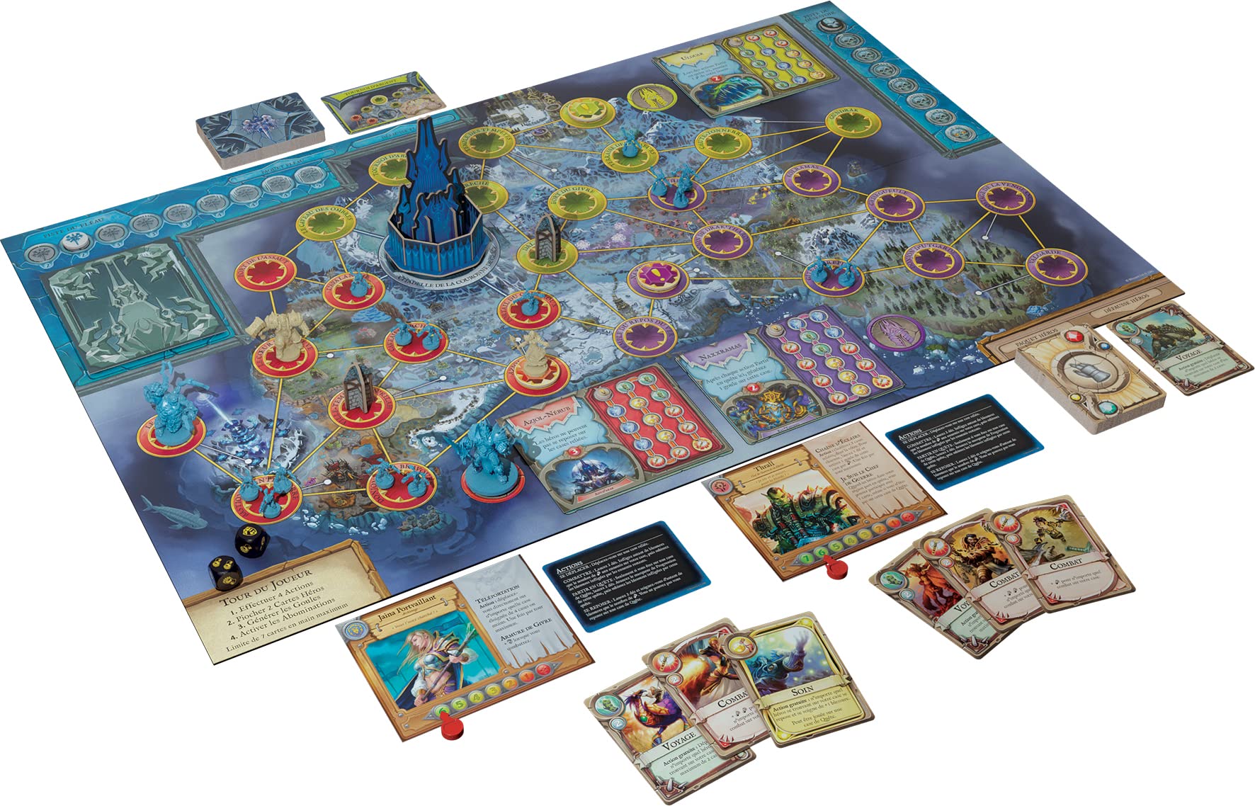 Z-Man Games Pandemic: Wrath of The Lich King - Cooperative Board Game for 1-5 Players, Ages 14+, 60 Min Playtime - Perfect for Game Nights, Fantasy RPG Fans & WoW Lovers (ZMGWLK01FR)