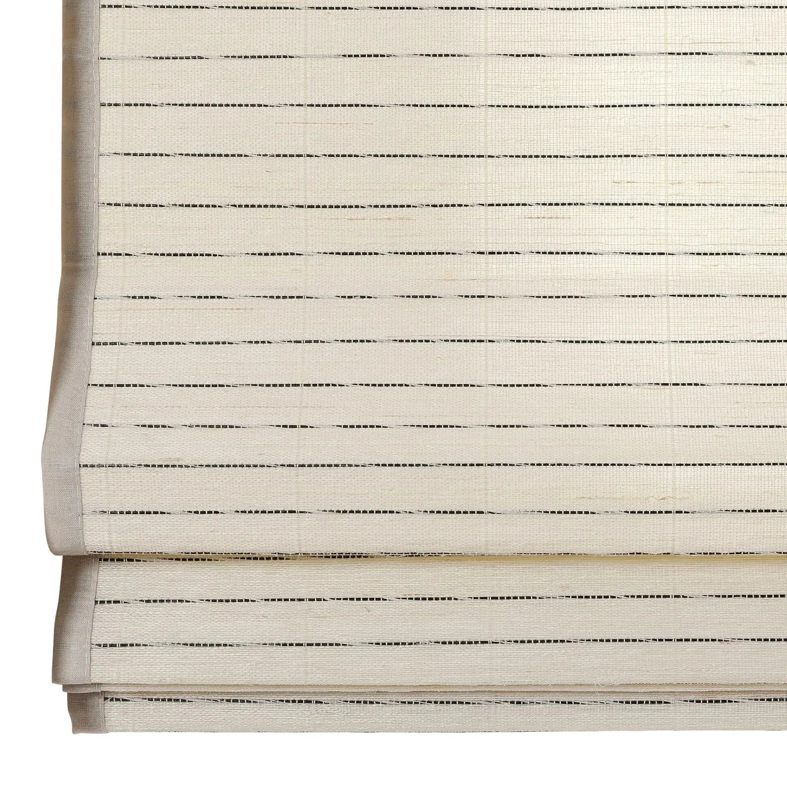 Natural Ramie Bamboo Woven Window Shade - Beige White Color for Living Room, Bedroom & Office Privacy