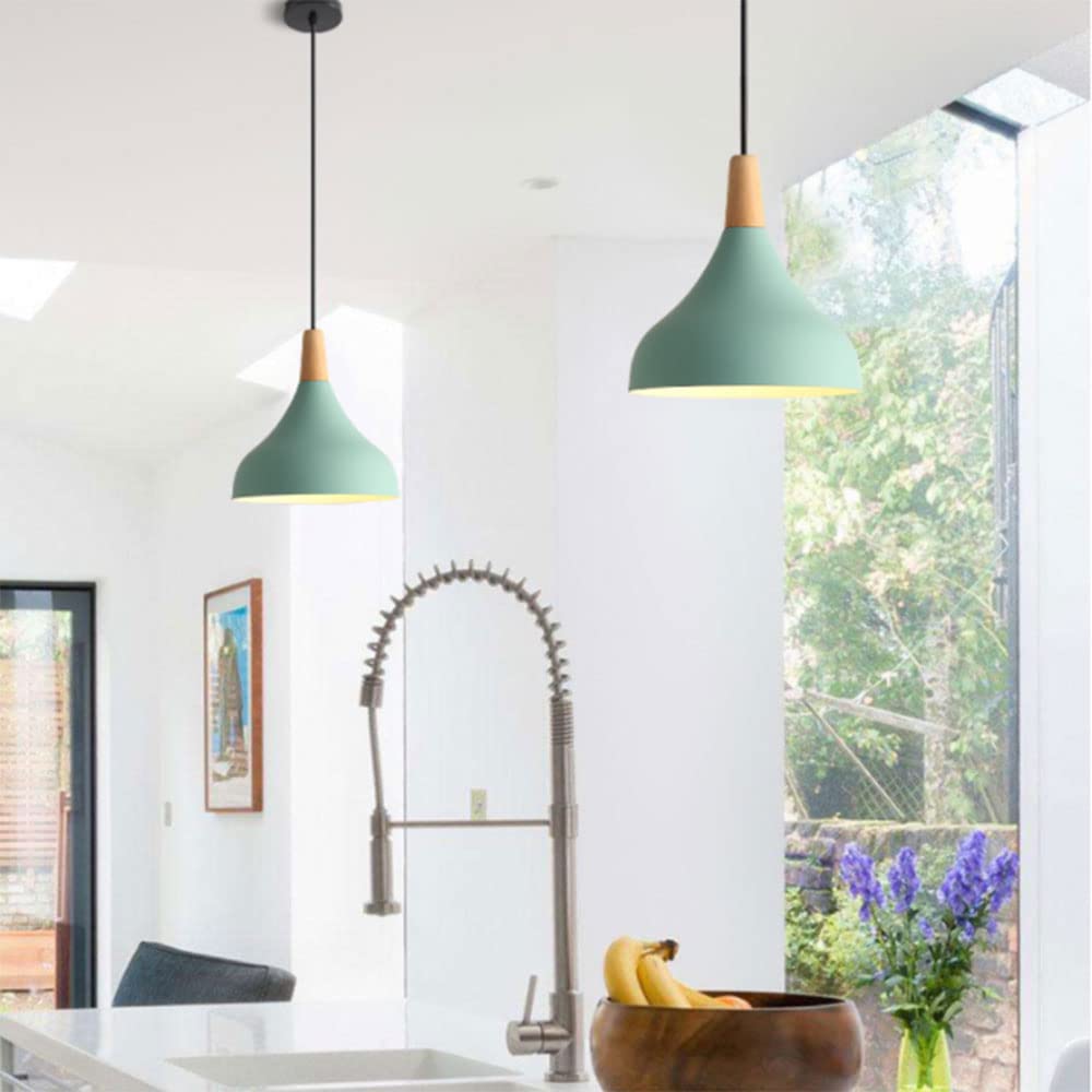 Nordic Single Head Small Pendant Light - Modern Minimalist Bedside Chandelier, Industrial Macaron Hanging Lamp with E27 Socket for Home Kitchen Lighting | Perfect for Bedroom, Living Room, Dining Room & Office Decor