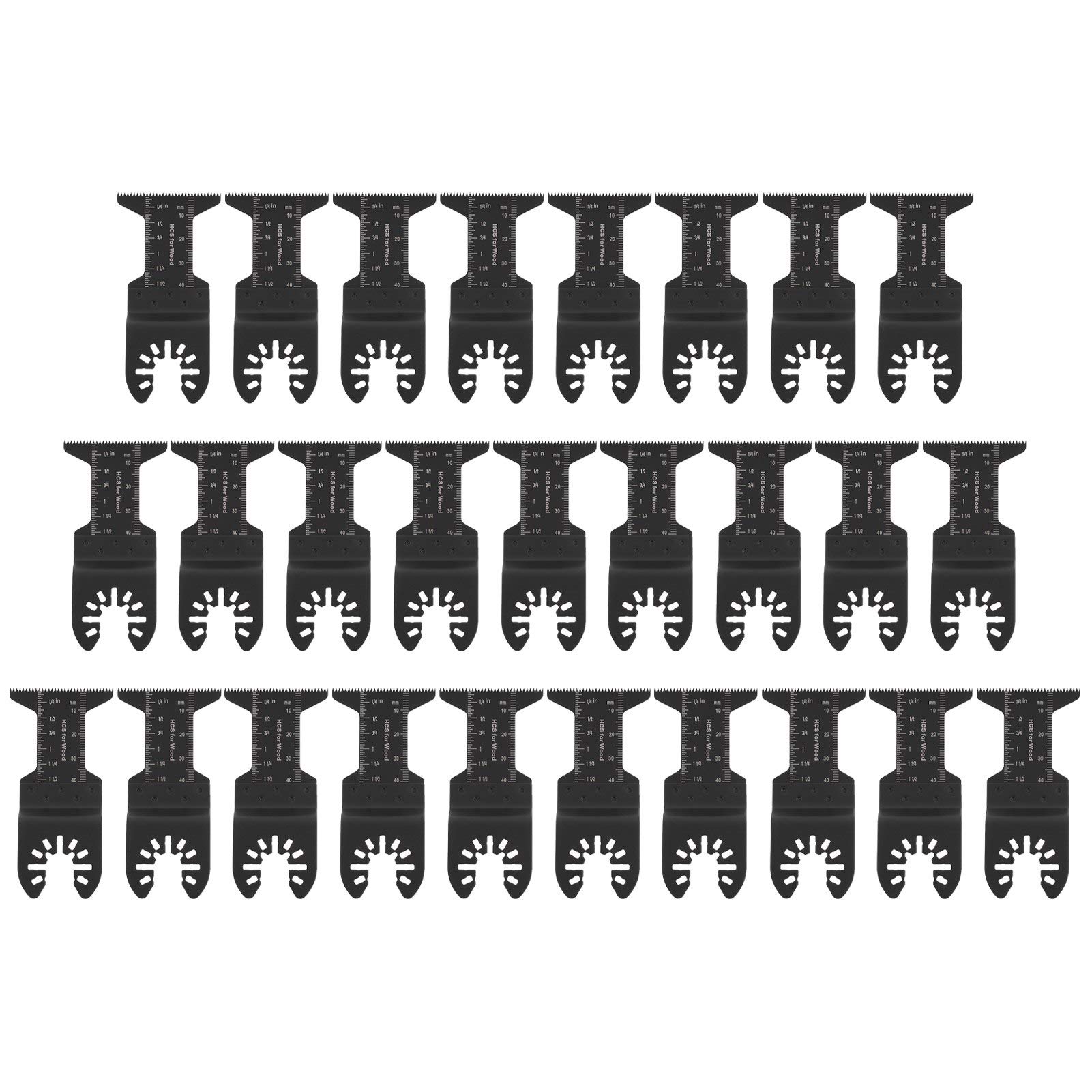 27PCS Straight Saw Blades 44mm - Multi Tool Oscillating Saw Blades for Wood, Metal & Plastic Cutting - Perfect for DIY Projects, Home Renovation & Professional Use