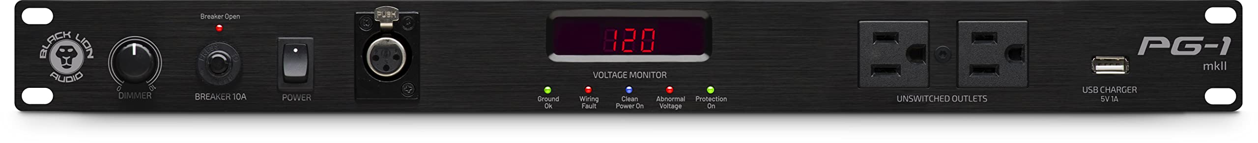 Black Lion Audio PG-1 MK2 Professional Rackmount Power Conditioner - Studio & Live Sound Equipment for Clean Audio Power