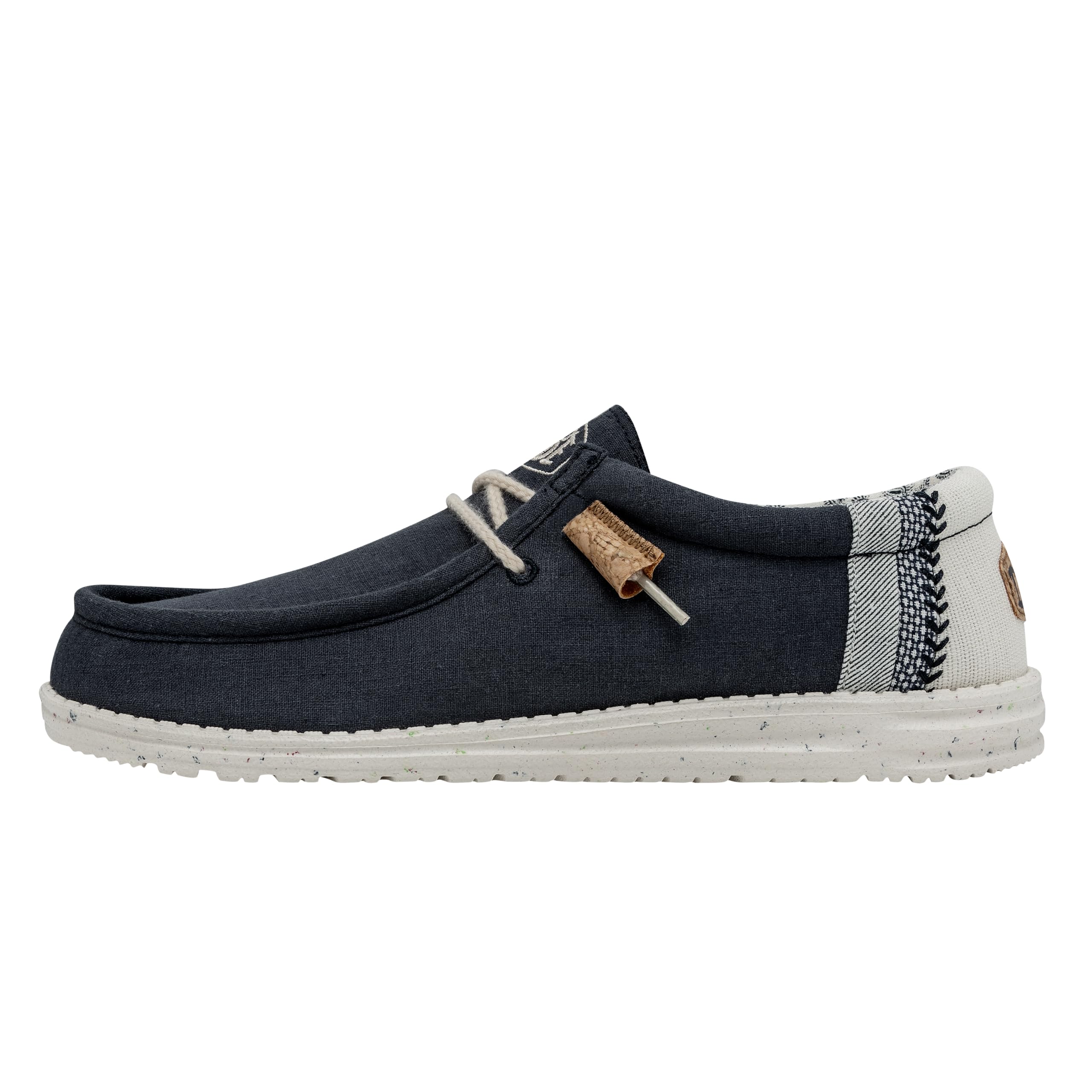 Hey Dude Wally Break Stitch Moc Toe Shoes for Men - Lightweight & Comfortable Casual Loafers - Perfect for Walking, Travel & Everyday Wear