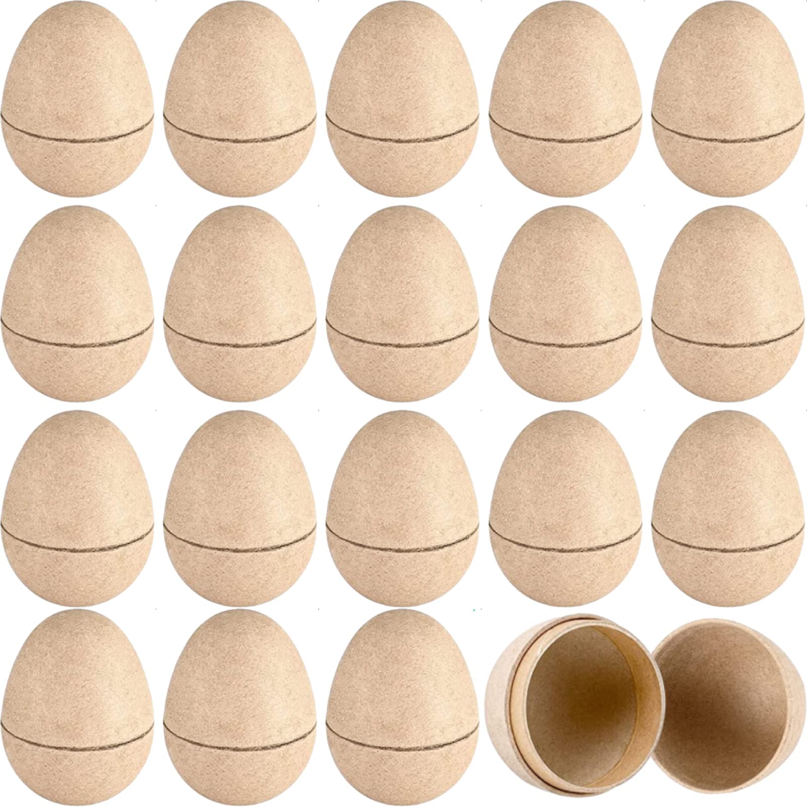 18-Piece DIY Paper Mache Easter Eggs - Blank Fillable Craft Eggs for Painting & Decorating - Easter Party Supplies, Egg Hunt Basket Stuffers - Perfect for Kids' Crafts, Home Decor & Easter Celebrations