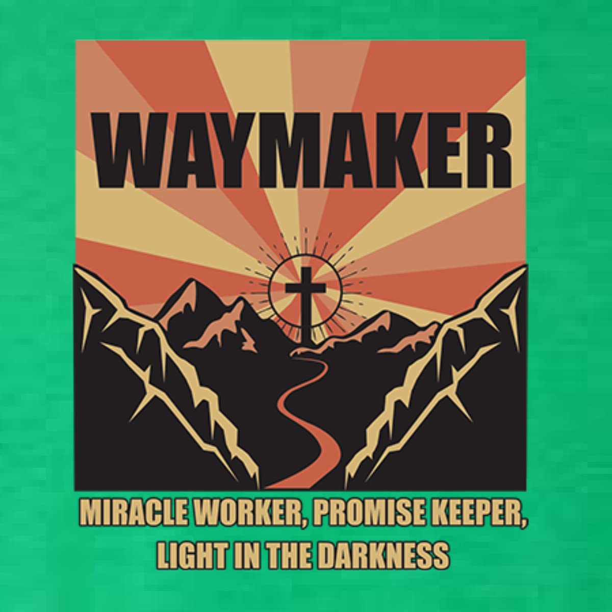 Waymaker Miracle Worker Promise Keeper Christian Mens Premium Tri-Blend T-Shirt - Inspirational Faith-Based Apparel for Church, Worship & Daily Wear