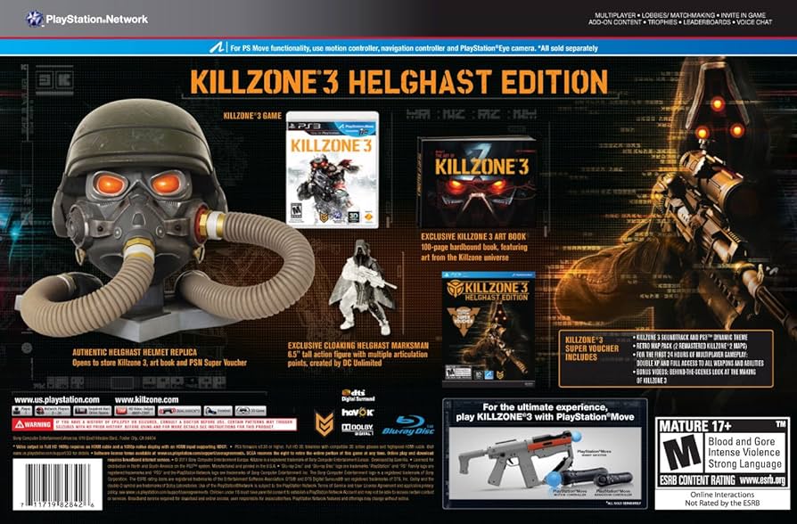 Killzone 3 Helghast Edition - Limited Collector's Version for PS3 | First-Person Shooter Game with Exclusive Content | Perfect for Gaming Enthusiasts and Collectors