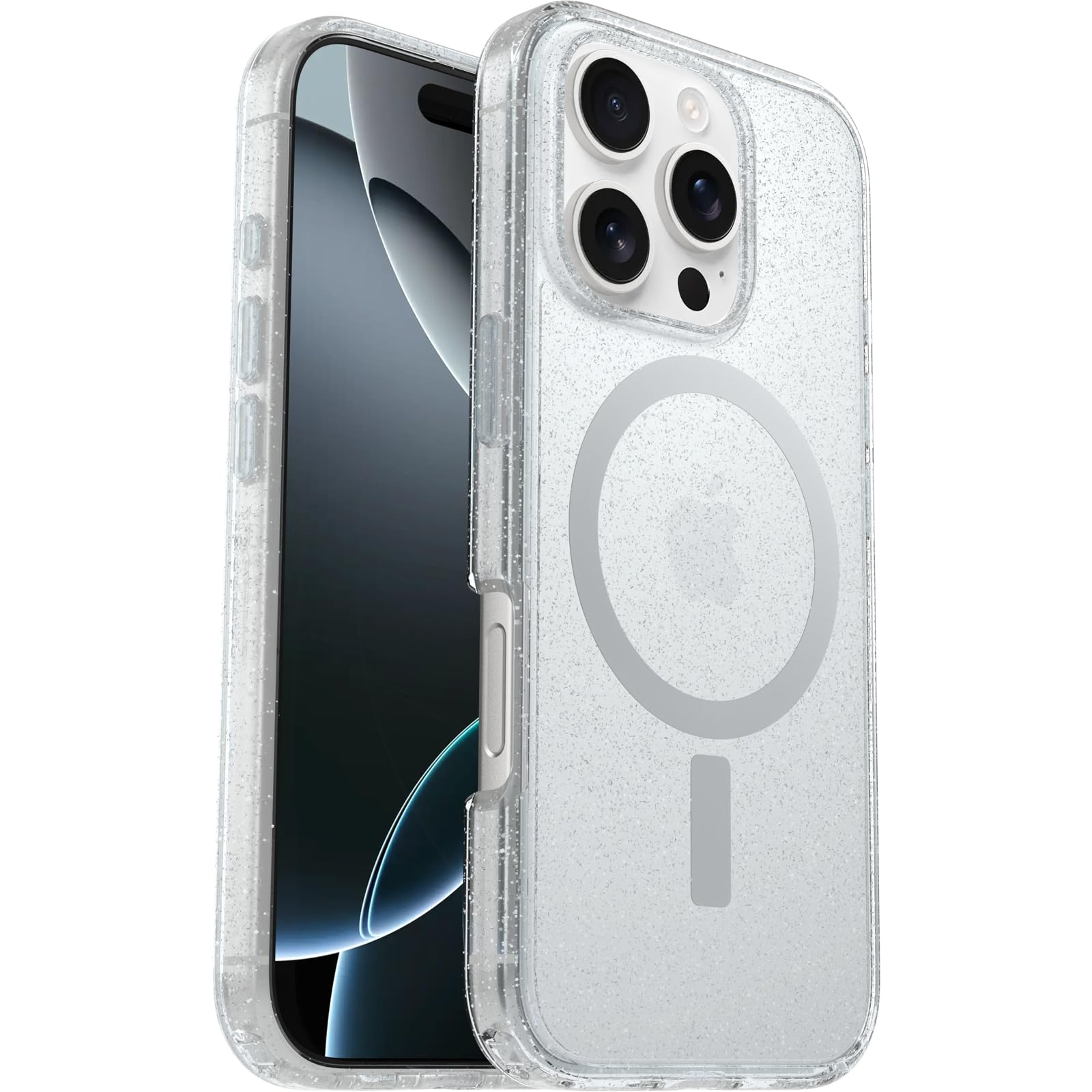 OtterBox iPhone 16 Pro Symmetry Series Clear Protective Case with Stardust Design - Slim Fit, Scratch-Resistant Cover for Everyday Use & Special Occasions