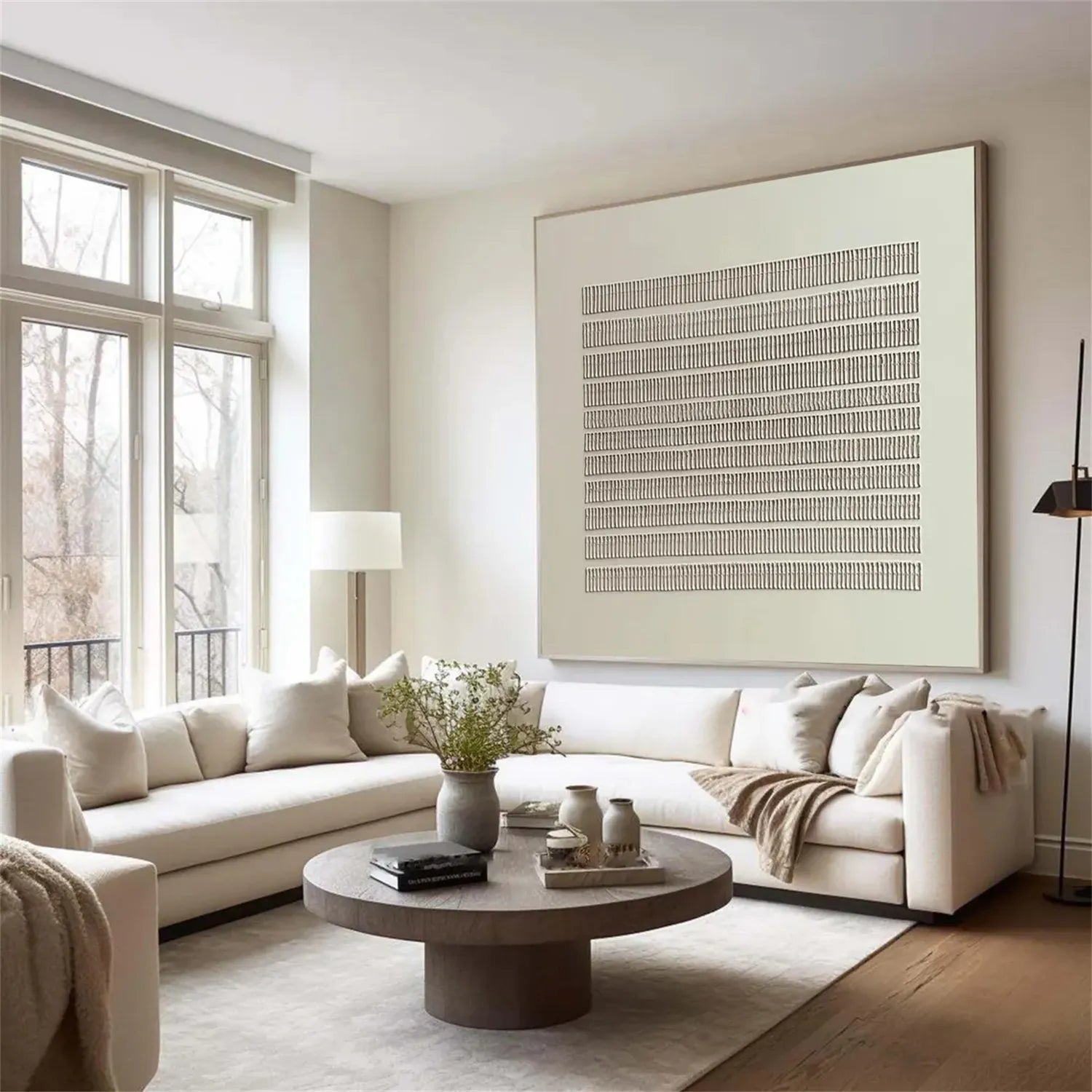 Abstract Tranquility Art Painting - Modern Canvas Wall Decor for Living Room, Bedroom & Office - Handmade Contemporary Artwork #WS190