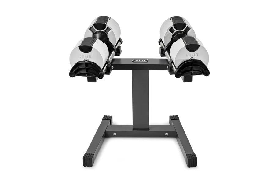 NÜOBELL 80lb Adjustable Dumbbells Set (Ash) - Premium Home Gym Equipment for Strength Training, Weight Lifting & Fitness Workouts