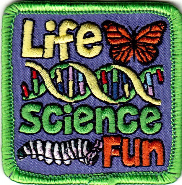 LIFE SCIENCE FUN Iron On Patch for School - Custom Embroidered Science Themed Badge for Backpacks, Jackets & DIY Projects - Perfect for Students, Teachers & Science Enthusiasts