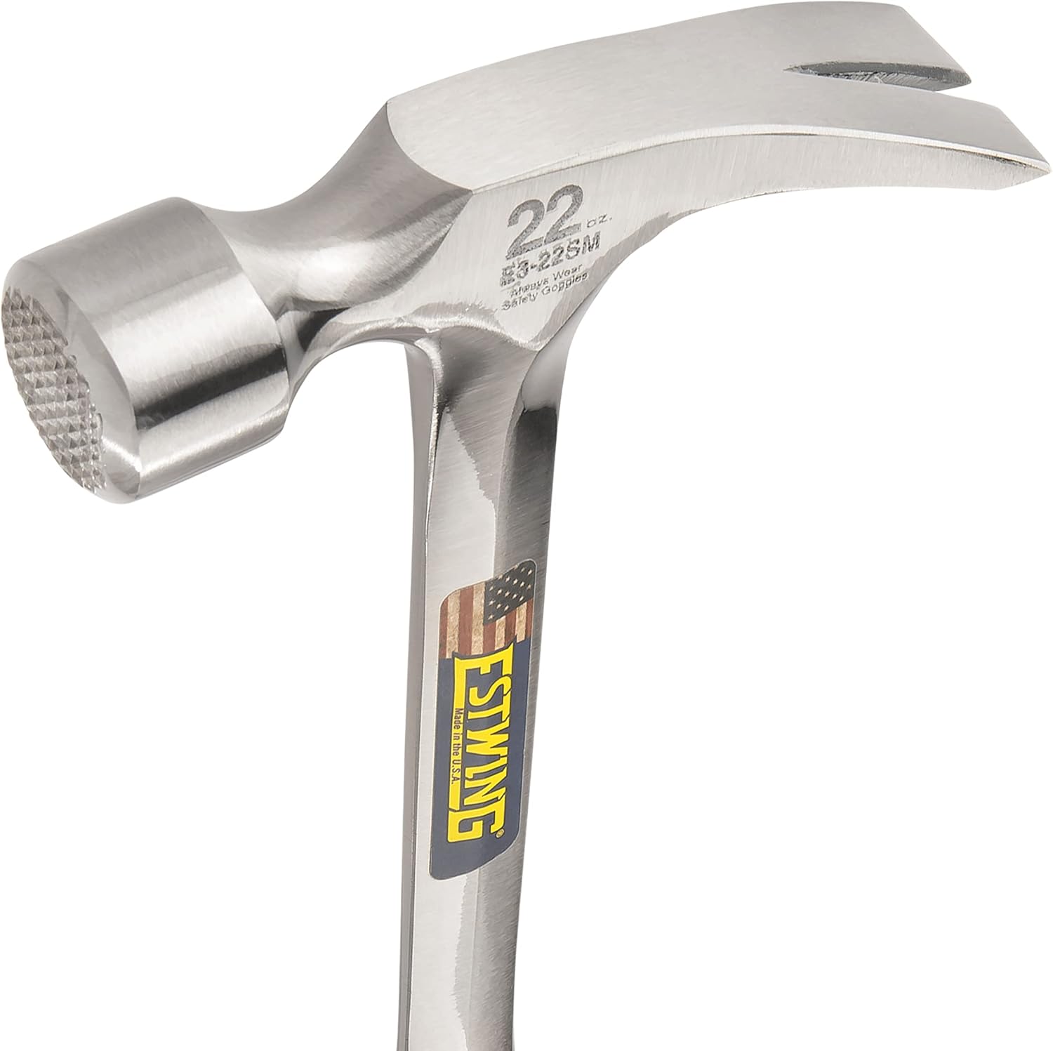 Estwing E3-22SM 22 Oz Milled Face Framing Hammer with 16-Inch Metal Handle – Perfect for Carpentry, Framing, and Construction Projects