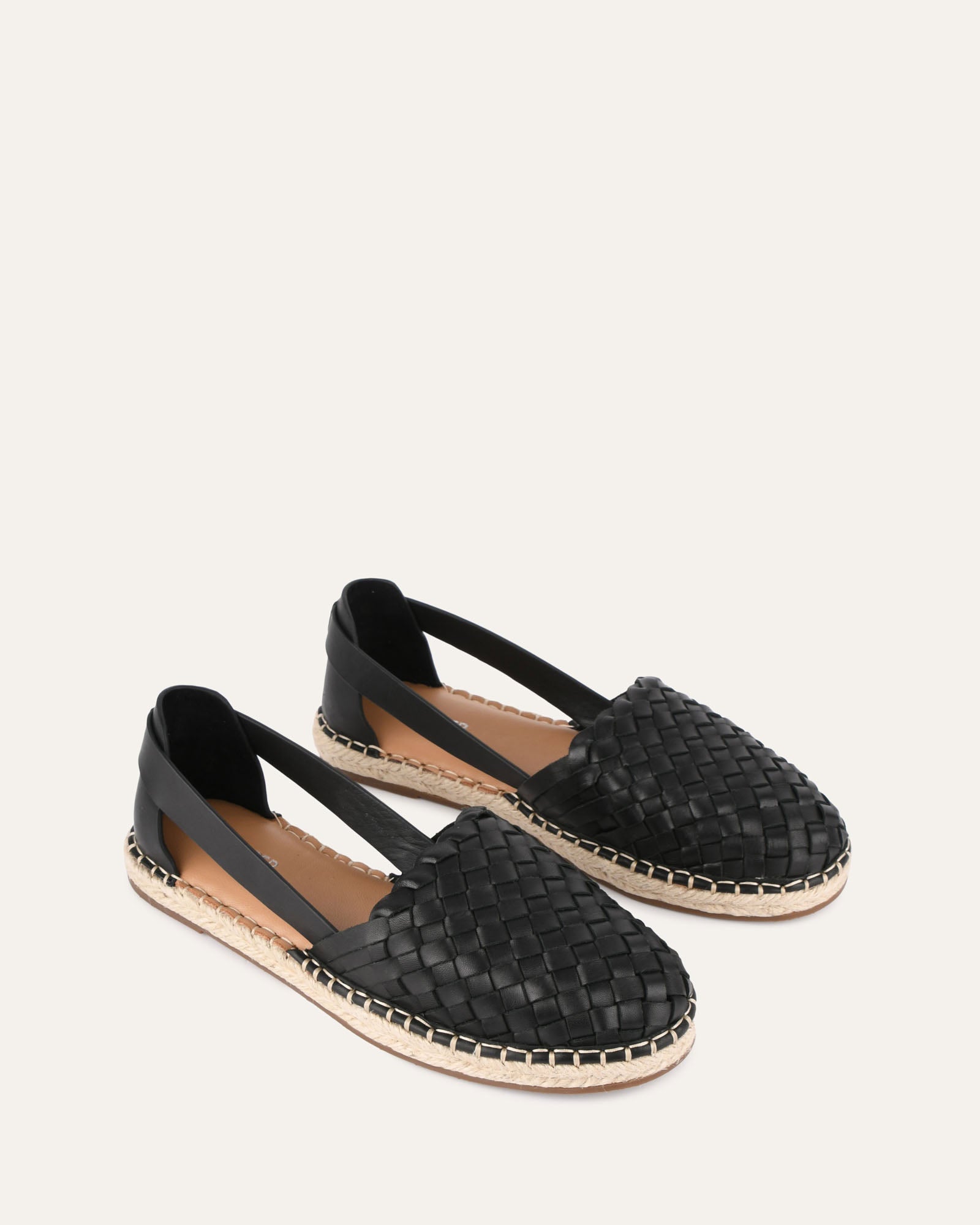 Black Leather Opal Flat Espadrilles - Comfortable & Stylish Women's Shoes for Casual Wear, Summer Outfits, and Beach Vacations