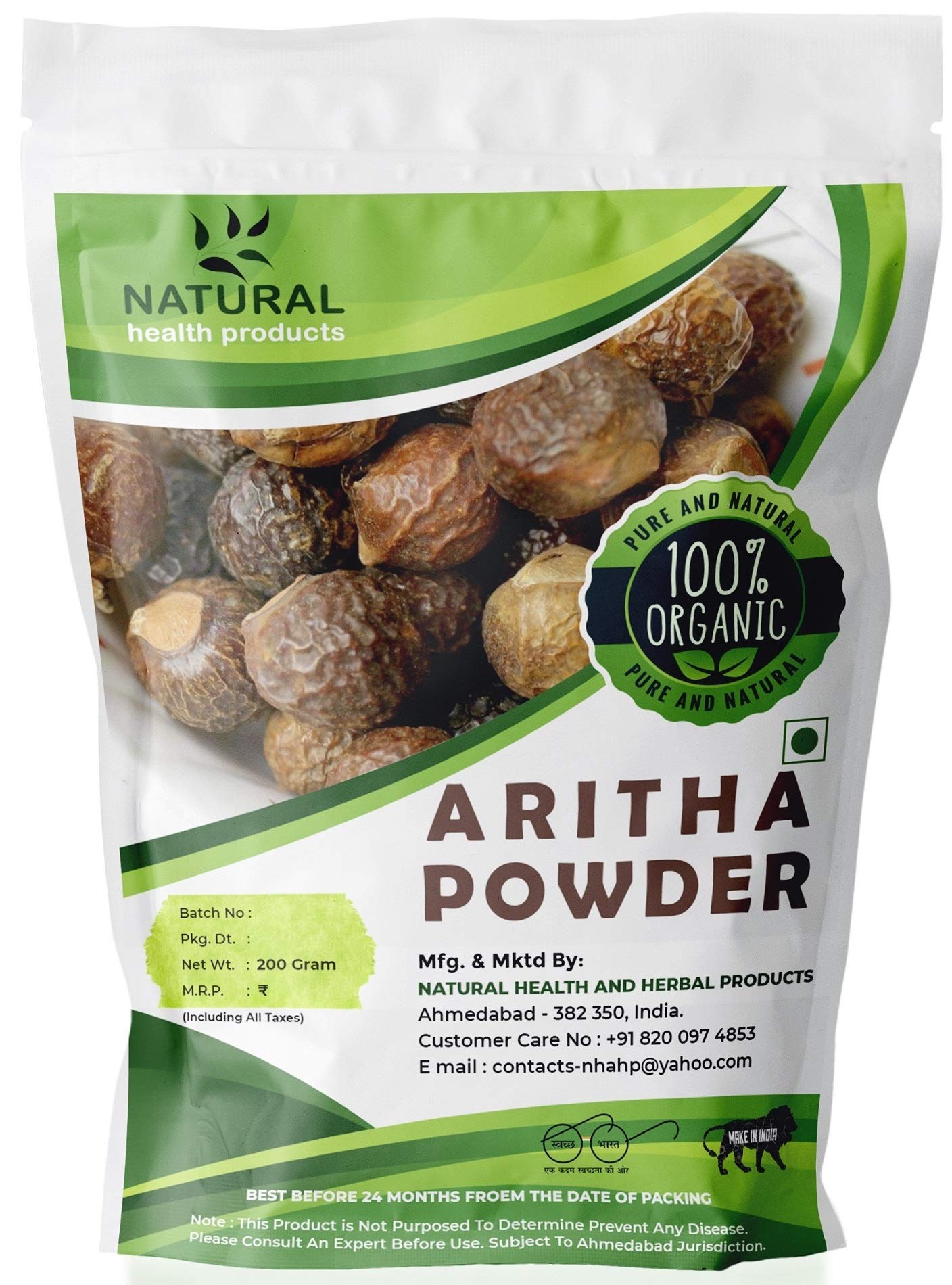 100% Pure Reetha Powder for Hair Growth & Scalp Treatment - All Hair Types | Natural Hair Conditioner & Cleanser (200g) - Perfect for DIY Hair Masks, Ayurvedic Hair Care & Damaged Hair Repair