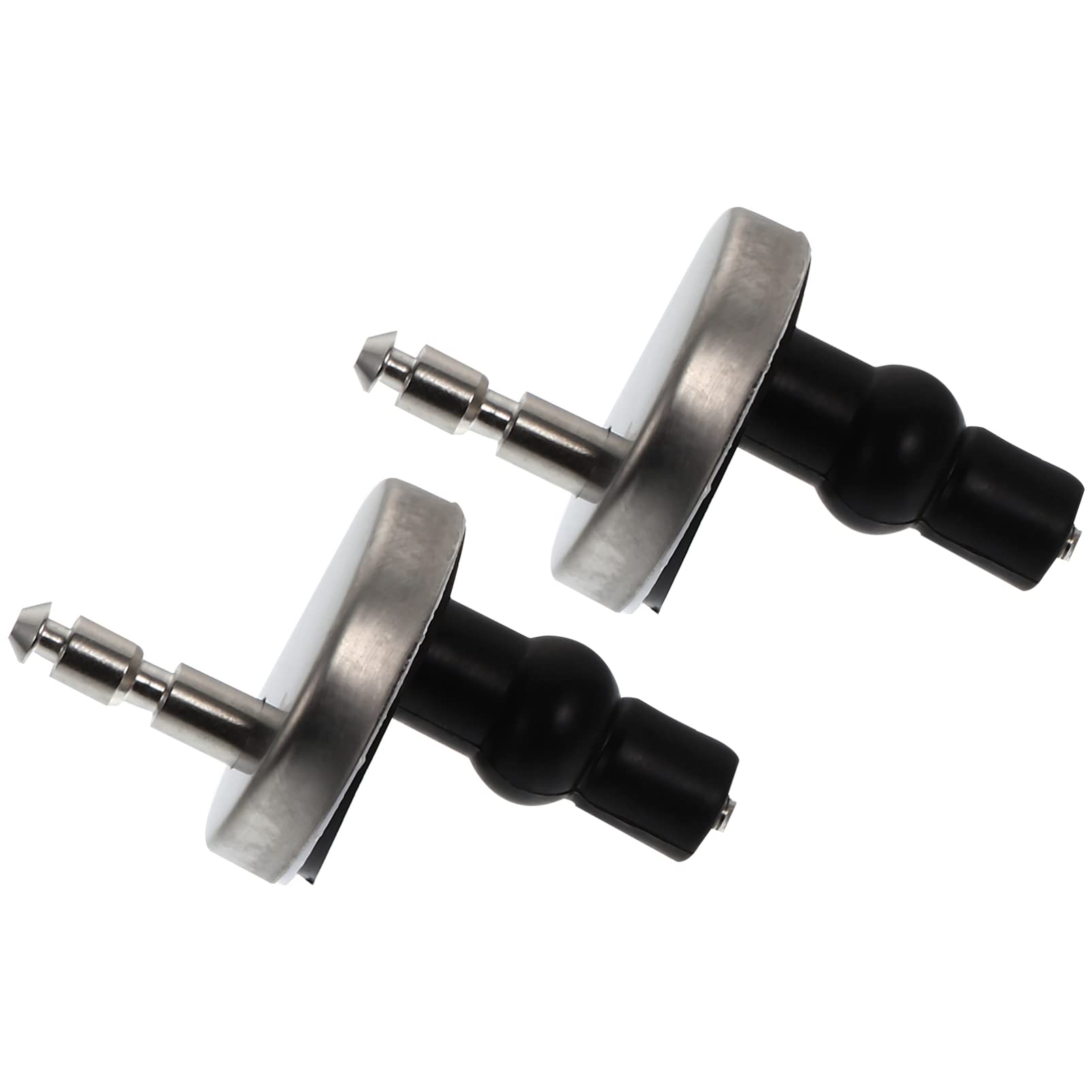 Angoily 2Pcs Quick Release Toilet Seat Hinges with Fixing Nuts & Screws - Top Fix Replacement Hinges for Toilet Seats (Black/Silver) - Perfect for Bathroom Renovation & DIY Toilet Repair