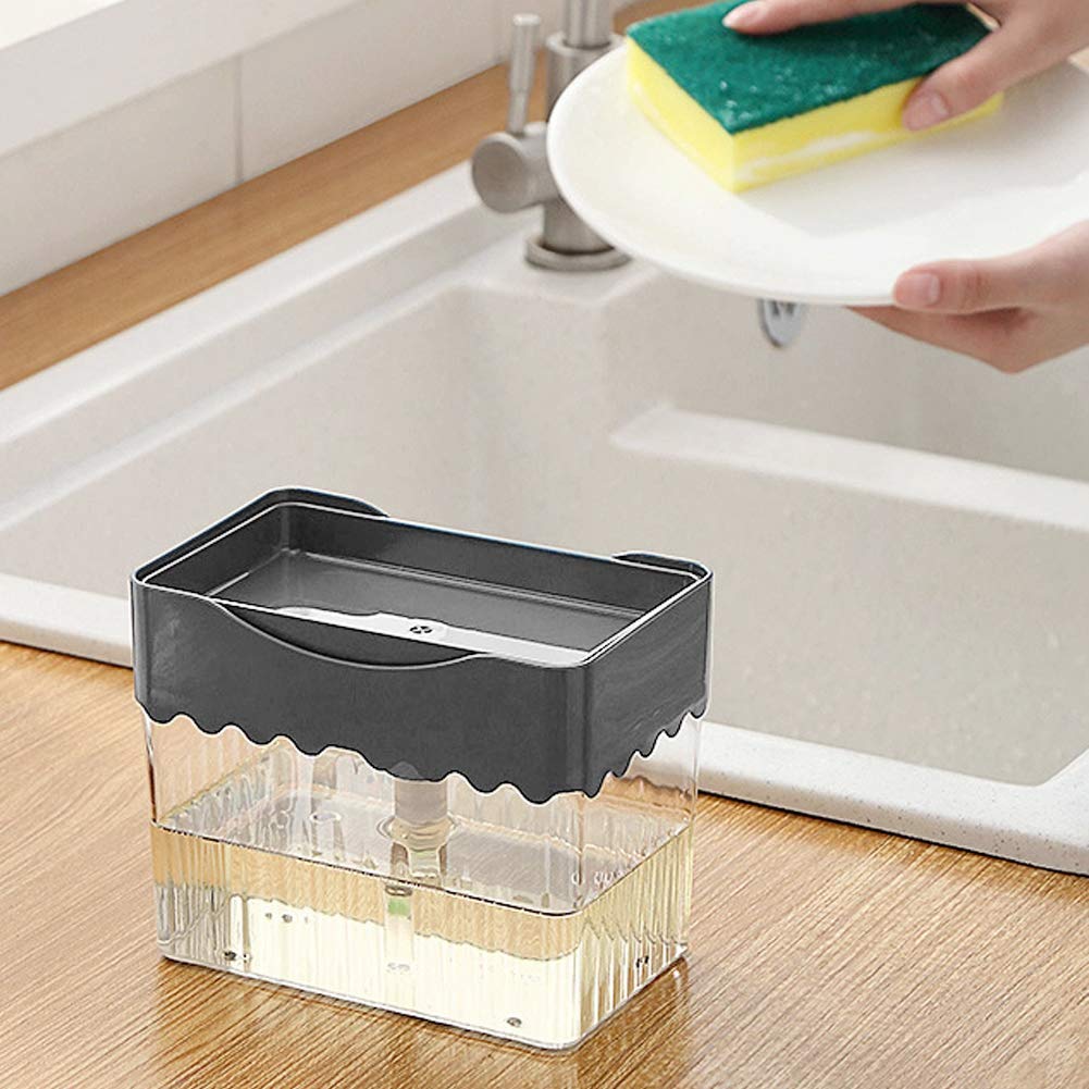Large Gray Cleaning Sponge - High Capacity for Kitchen & Home Cleaning
