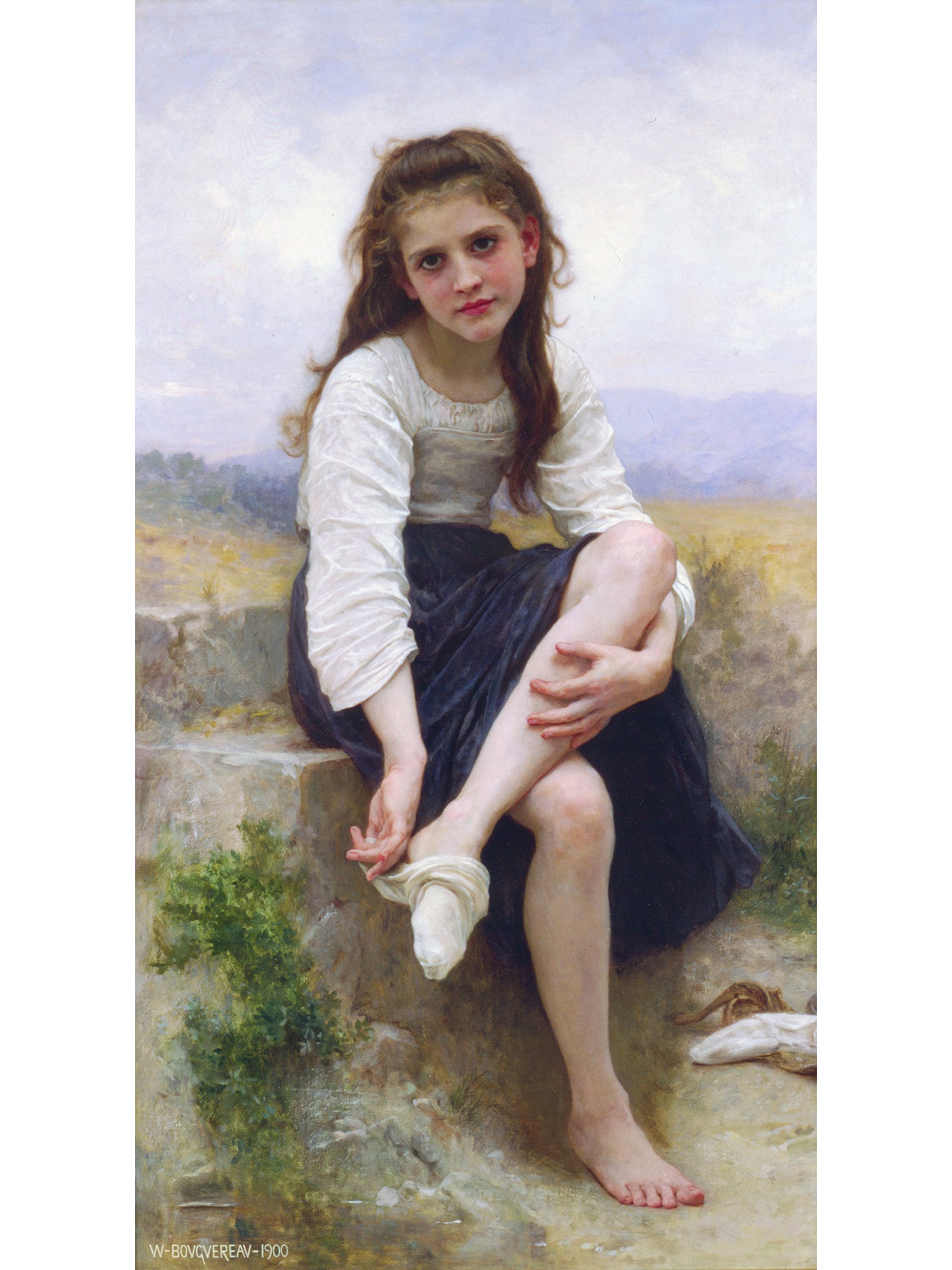 Before The Bath by William-Adolphe Bouguereau - Classic Oil Painting Reproduction - Wall Art for Living Room, Bedroom & Office Decor