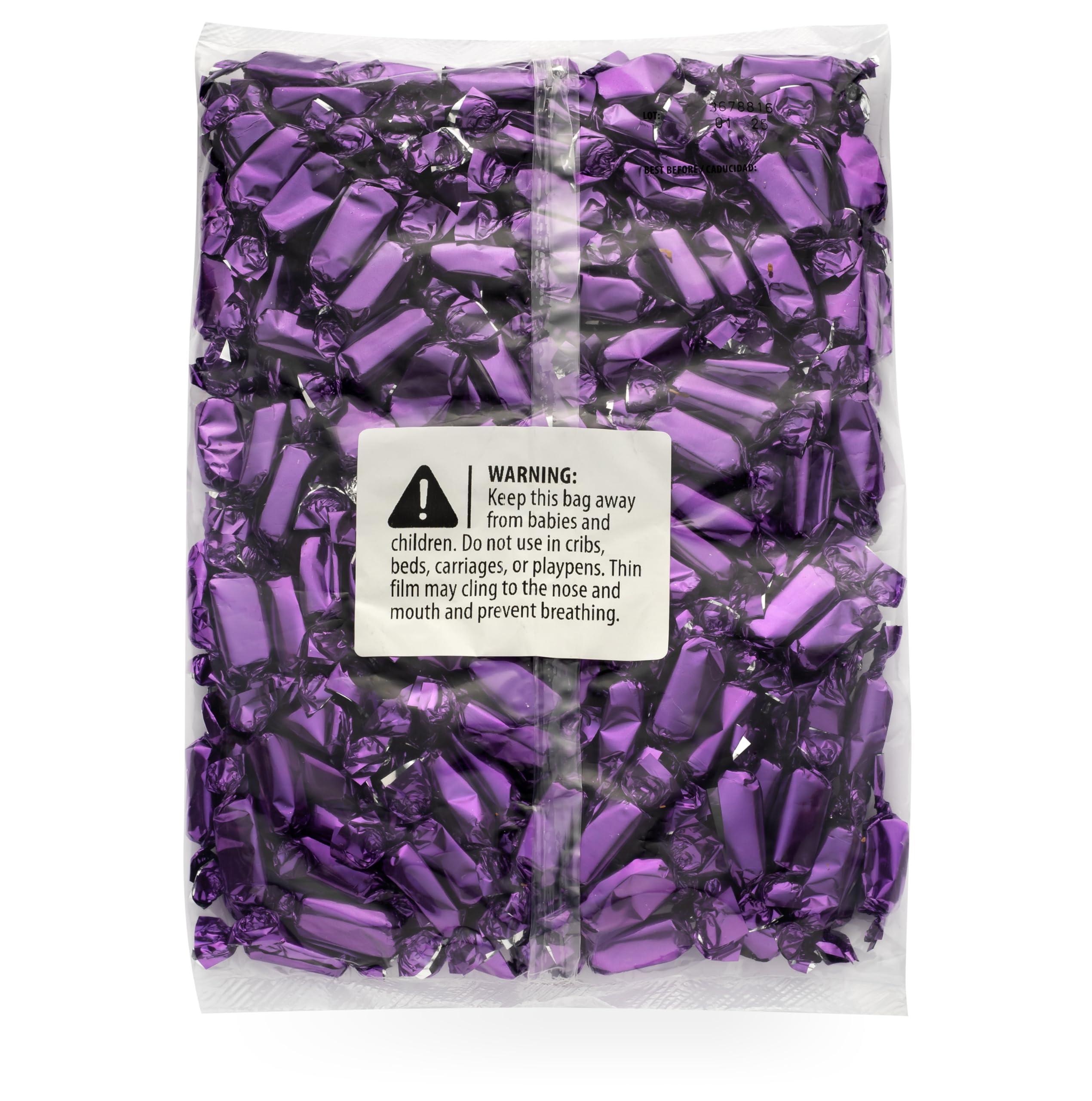 Premium Individually Wrapped Purple Toffee Milk Caramel Candies - 2 Pound Bag (Approx. 190 Pieces) - Perfect for Halloween Treats, Party Favors & Gift Baskets