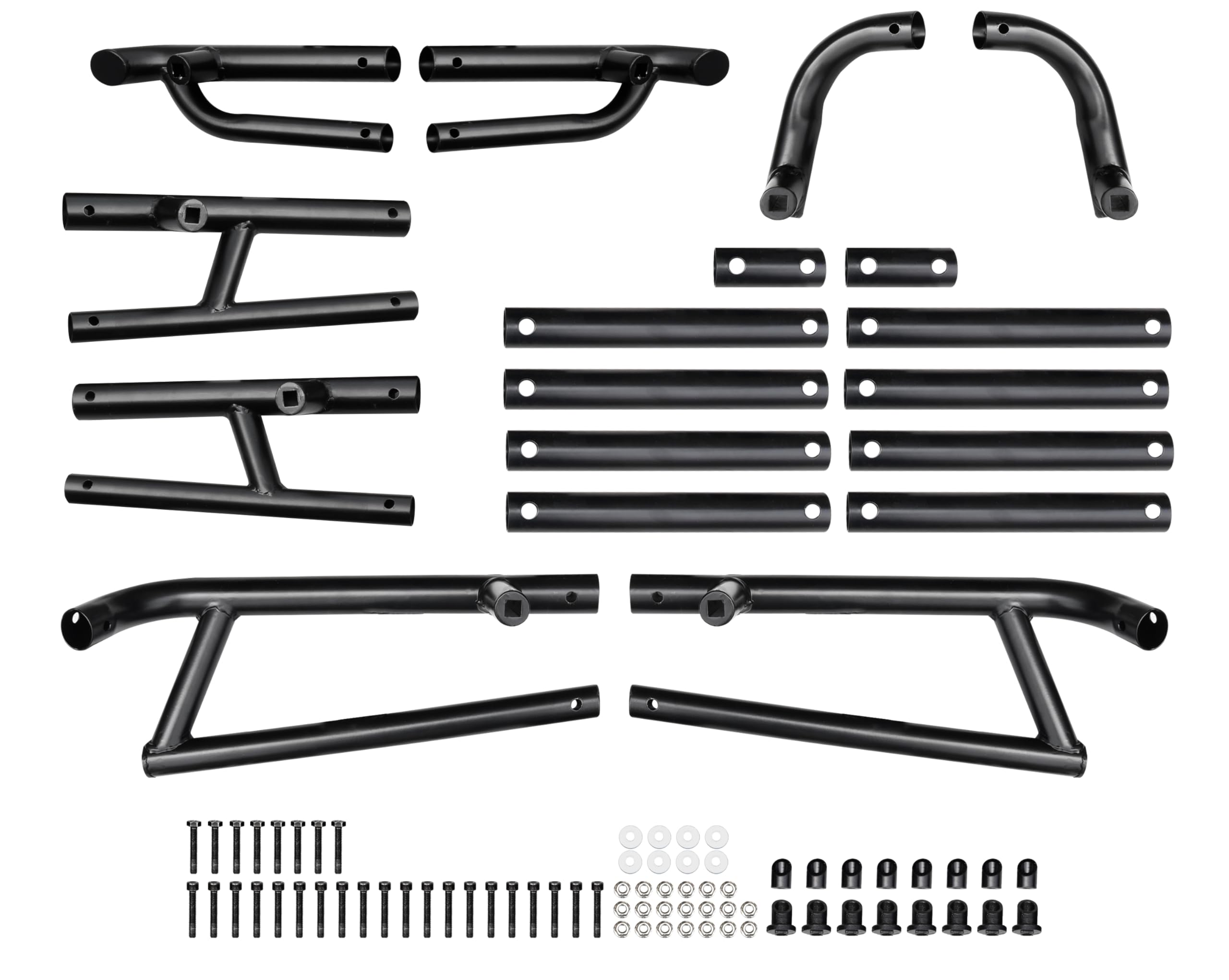 SAUTVS Black Nerf Bars Rock Sliders for Polaris RZR XP4 1000 (2024-2025) - Heavy Duty Side Bumper Guard, Low Profile Side Steps & Tree Kickers for Off-Road Protection - Perfect for Trail Riding, Rock Crawling & 4-Seat UTV Adventures