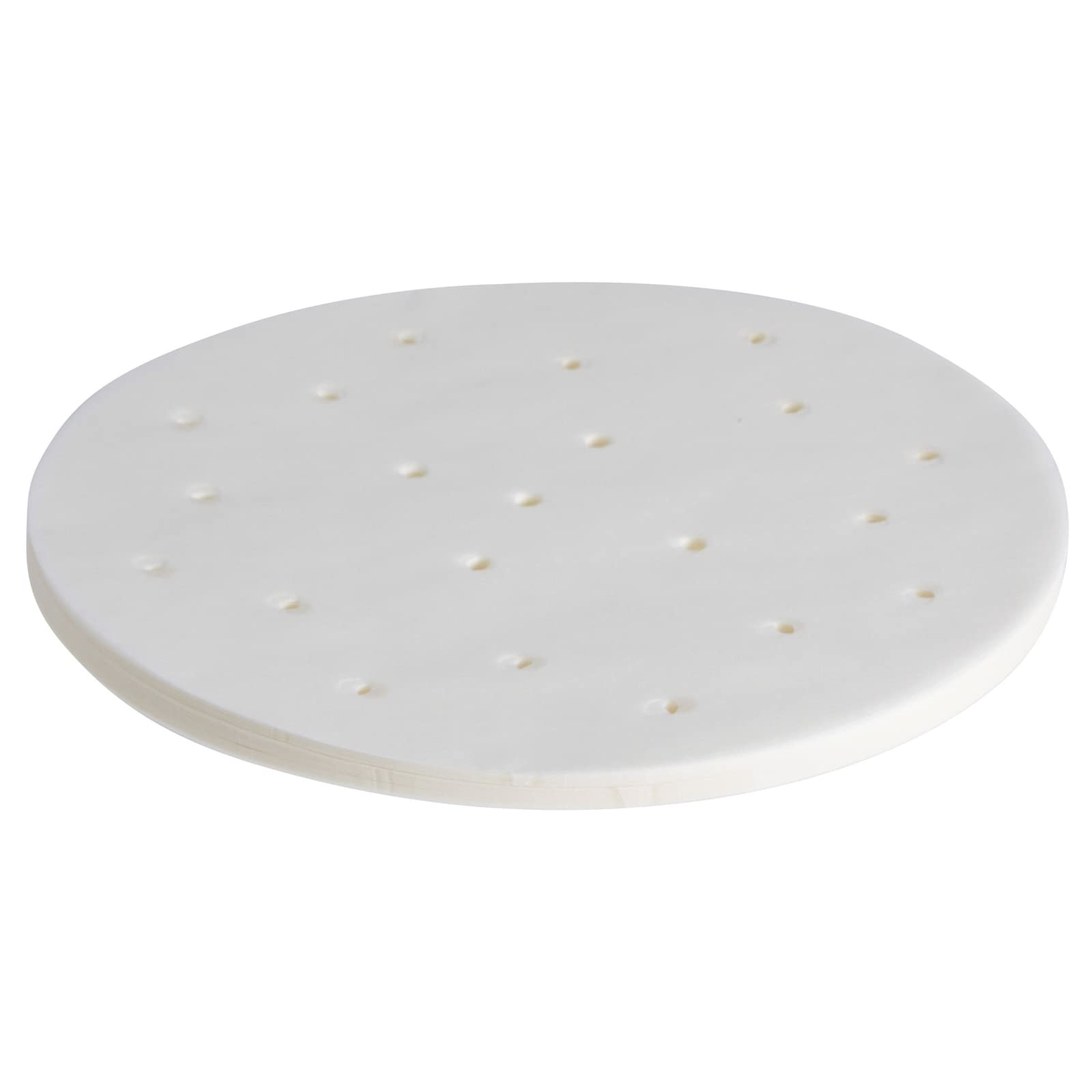 Juvale 8-Inch Round Air Fryer Liners with Holes - 100 Pack Disposable Parchment Paper Sheets for Air Frying, Steaming, Baking - Perforated Bamboo Steamer Liners for Dumplings, Vegetables & Meat - Perfect for Healthy Cooking & Meal Prep