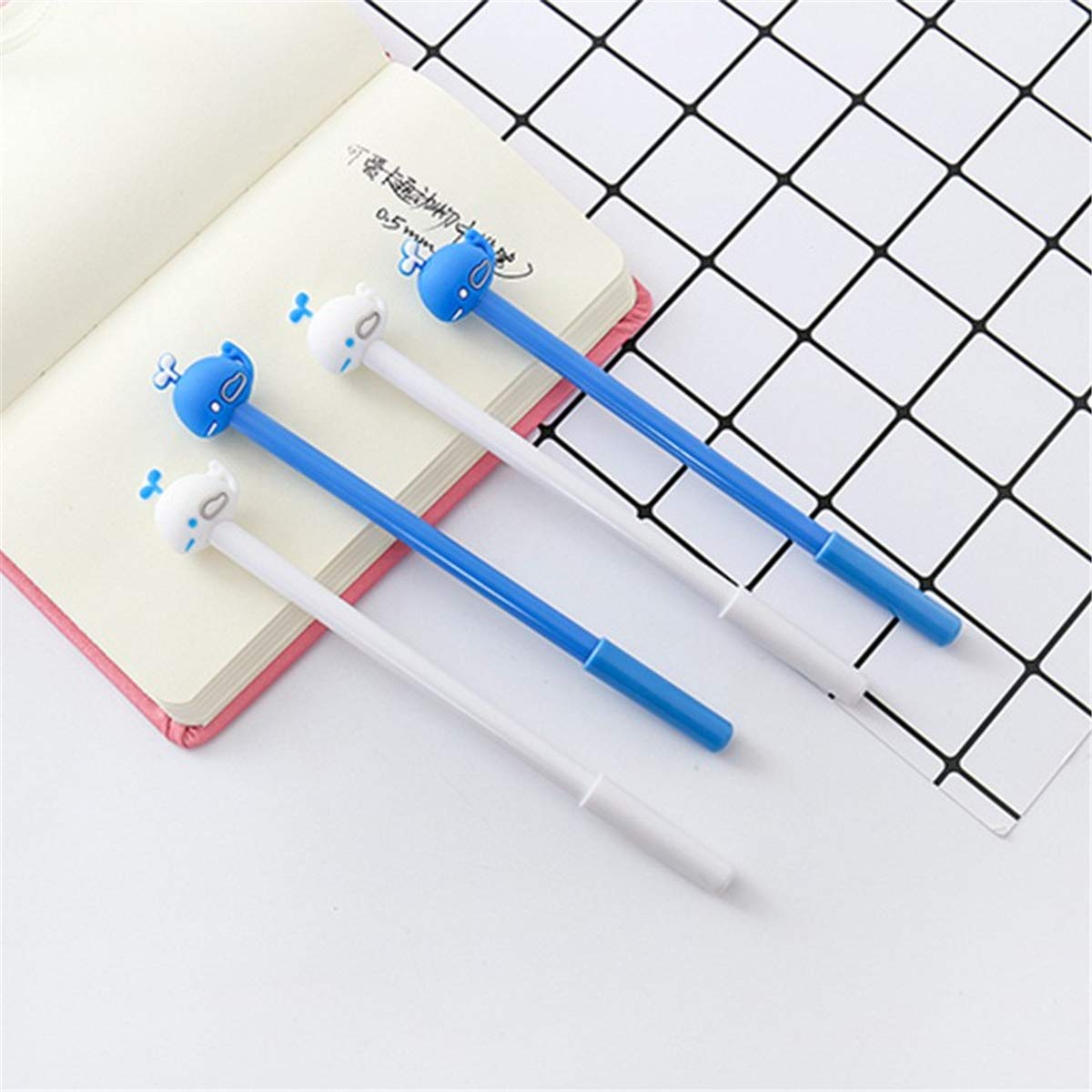 **Whale-Shaped Gel Ink Pens - 6 Pack Cartoon Water Jet Design, Fun School & Office Supplies for Kids & Girls - Perfect for Note Taking, Homework, and Creative Writing**