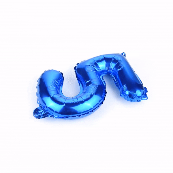 Balloonify Blue Mylar Number 5 Balloon - 16 Inch Party Decoration (1 Count) - Perfect for Birthdays, Anniversaries & Graduation Celebrations