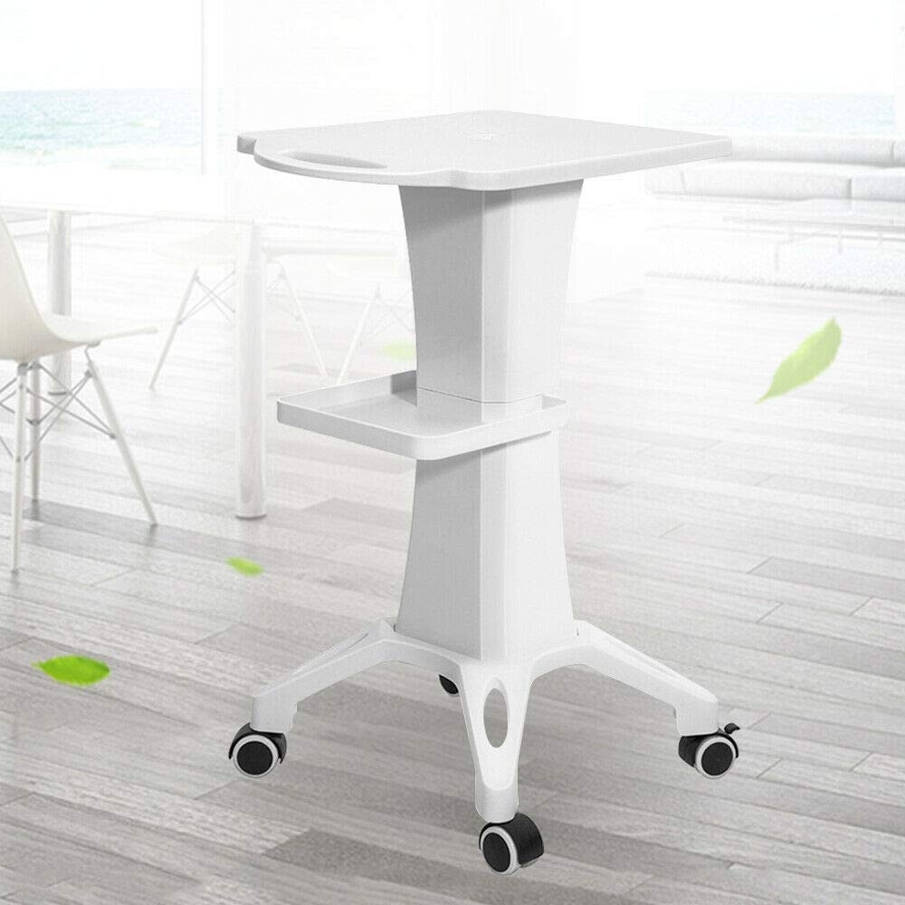 TFCFL Salon Trolley Stand - Professional Rolling Beauty Cart with Wheels for Spa, Hair & Nail Salon - White Mobile Storage Organizer (Model No.7) | Perfect for Salon Stylists, Makeup Artists & Home Beauty Stations