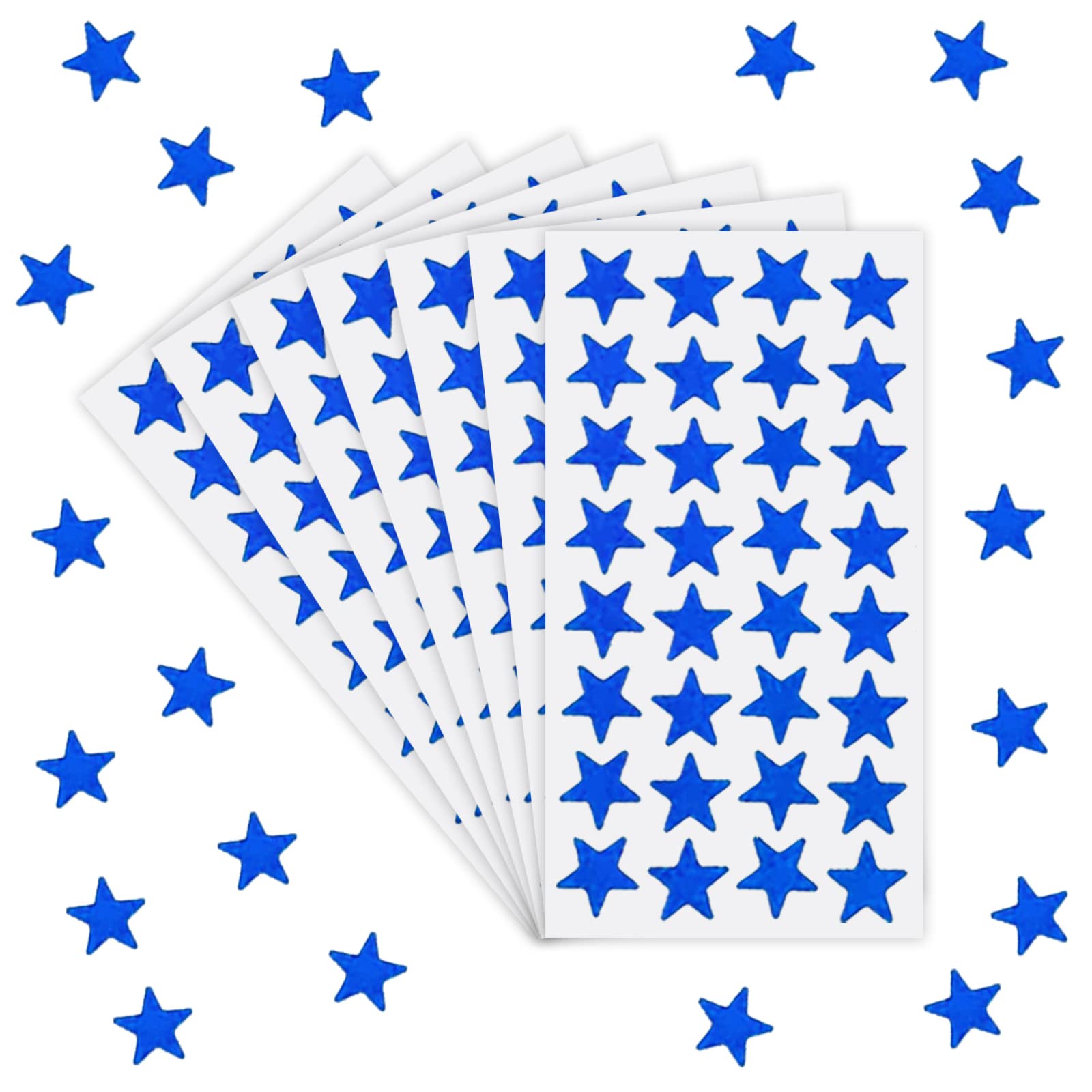 1000 Pack Small Blue Foil Star Stickers - 3/4 Inch Diameter for Kids Rewards, Classroom Decor, Arts & Crafts, Homeschool Supplies - Perfect for Scrapbooking, Party Favors & Teacher Incentives