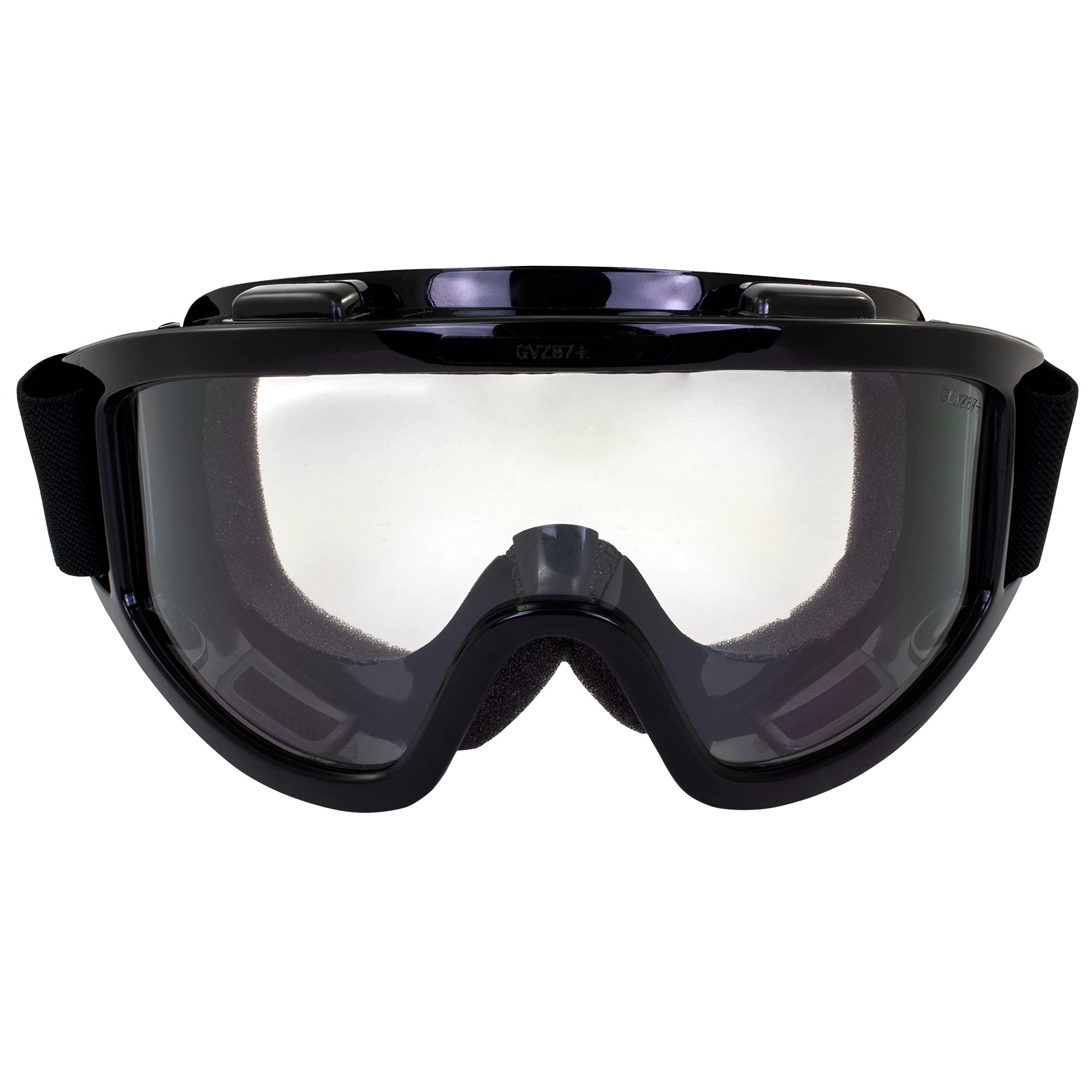 Global Vision Windshield Padded Safety Goggles with Clear Anti-Fog Lenses - 2mm Thick PC Lens, Fits Over Most Glasses, ANSI Z87.1 Certified for Paintball, Airsoft, ATV, Motorcycle & Industrial Safety Use