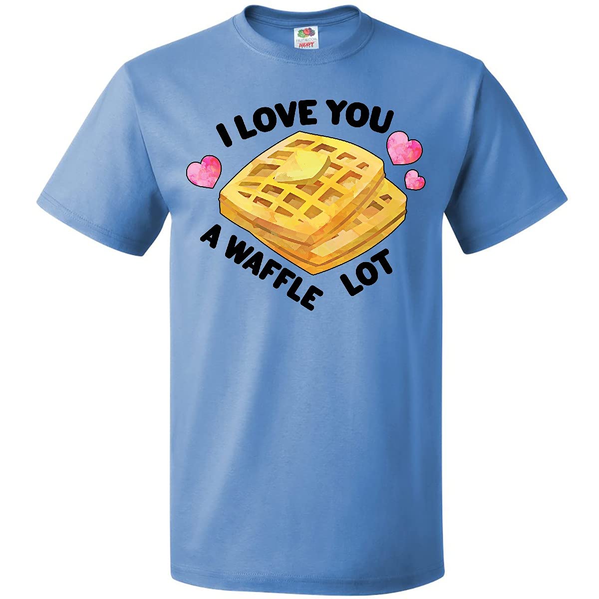 Inktastic Valentine's Day 'I Love You a Waffle Lot' Heart Print T-Shirt - Cute Couple Gift for Anniversary & Romantic Date Nights