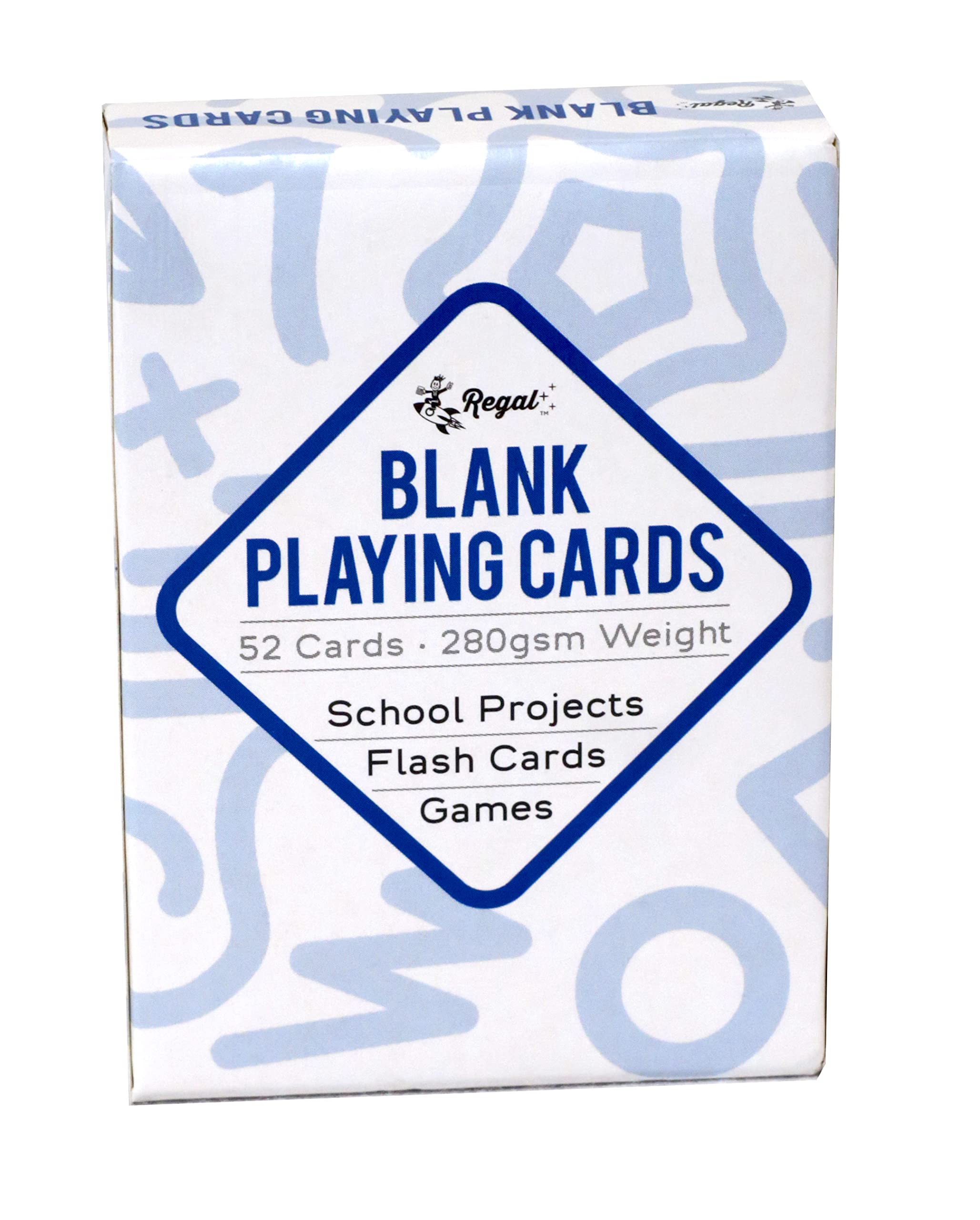 Regal Games 208 Blank Playing Cards - Customizable White Poker Size Cards (2.5
