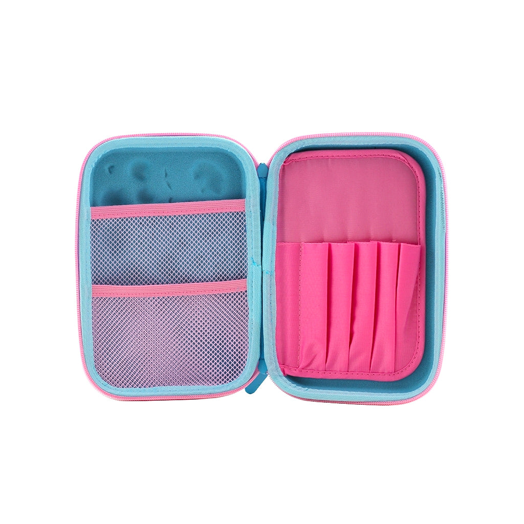 Kawaii Turquoise Hard Top Pencil Case - Durable School & Office Supplies for Students, Artists & Professionals | Perfect for Organizing Pens, Markers & Art Tools