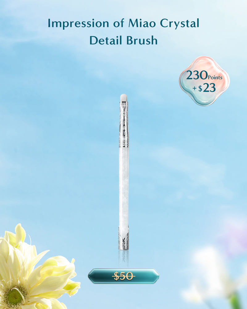 Premium Miao Crystal Detailing Brush for Makeup & Skincare – Perfect for Eyebrow Grooming, Eyelash Care & Sensitive Skin