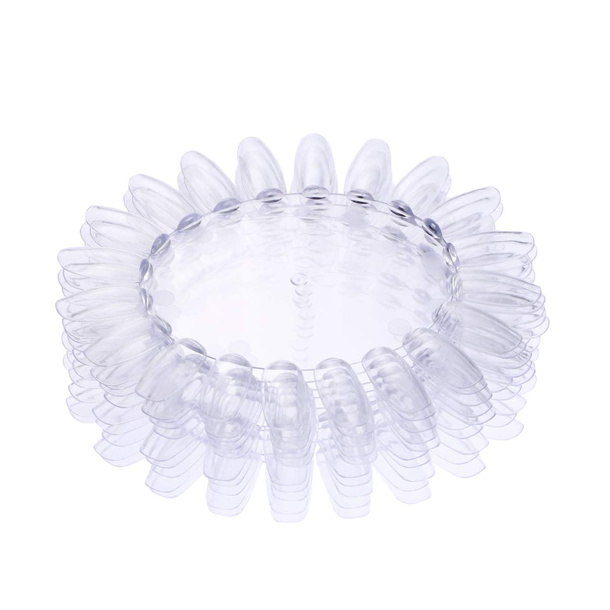 10Pcs Acrylic Nail Practice Wheels - False Nail Display Wheel for Nail Art Training, DIY Manicure & Salon Use - Transparent Nail Polish Color Samples for Beginners & Professionals (Perfect for Home Practice & Salon Demonstrations)