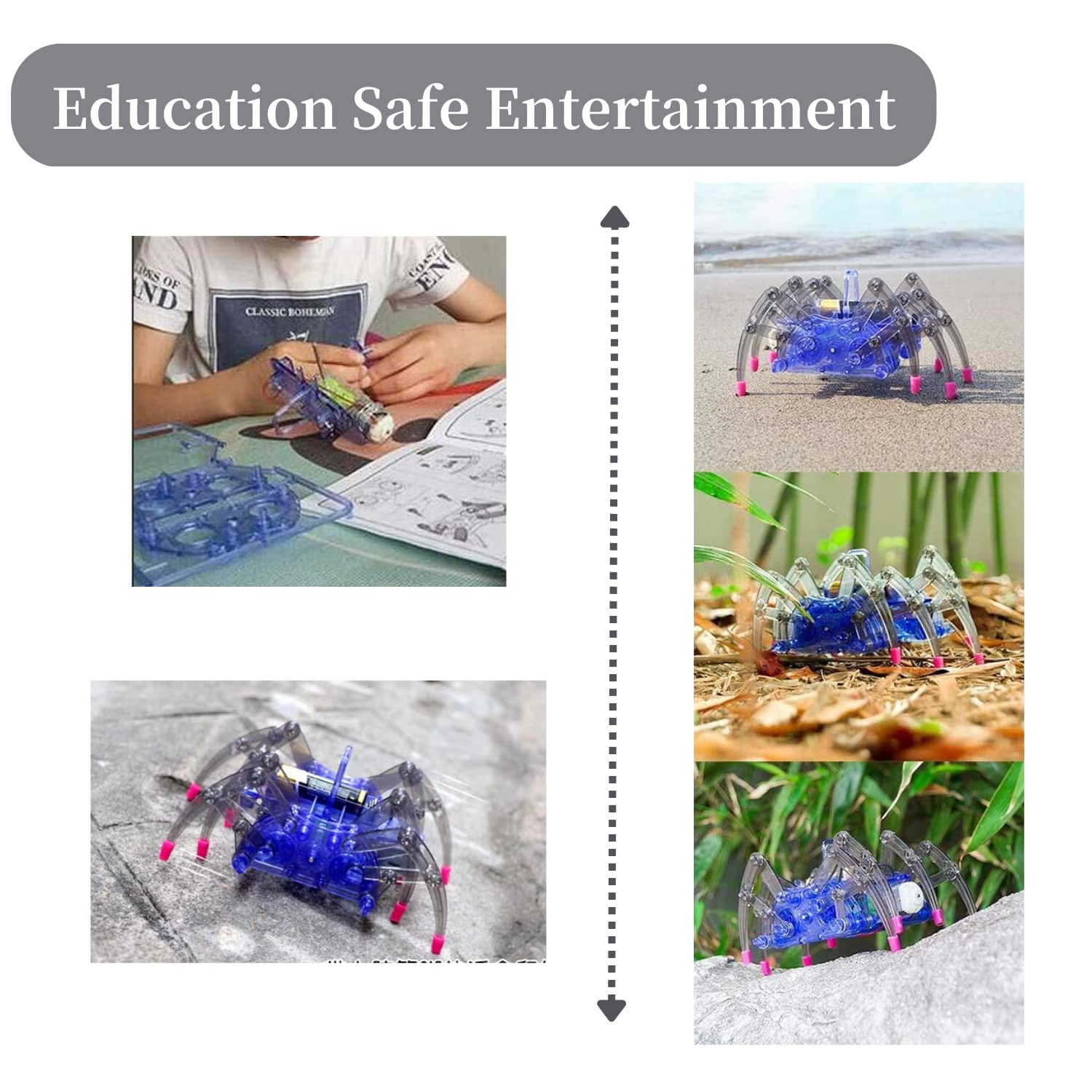 DIY Spider Robot Building Kit - STEM Educational Science Toy for Kids, Assemble Your Own Robotic Spider - Perfect for STEM Learning, Science Projects & Creative Play