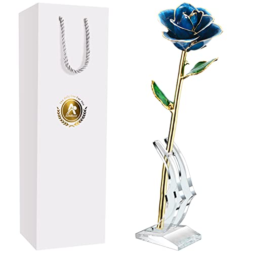 2.blue Rose With Stand