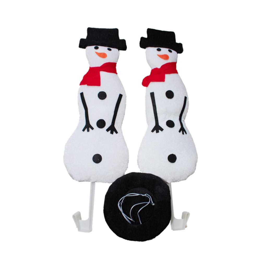 Amosfun 2-Piece Christmas Car Decor - Adorable Snowman Car Accessories for Vehicles, Auto Interior Holiday Decoration | Perfect for Car Dashboards, Windshields & Holiday Road Trips
