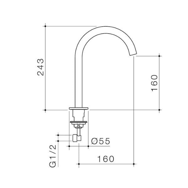 Caroma Liano II 160mm Swivel Outlet Kitchen Faucet in Gunmetal Finish - Perfect for Modern Home Kitchen Sink Installation