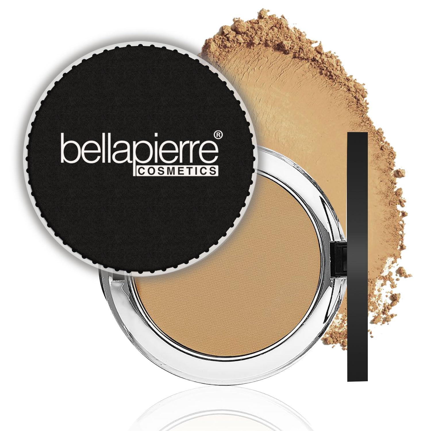 BellaPierre Compact Mineral Foundation SPF 15 - Vegan & Cruelty-Free Natural Makeup | Full Coverage Matte Foundation for Sensitive Skin | Hypoallergenic, Oil-Free & Talc-Free (0.35 Oz, Maple) | Perfect for Daily Wear & On-The-Go Touch Ups